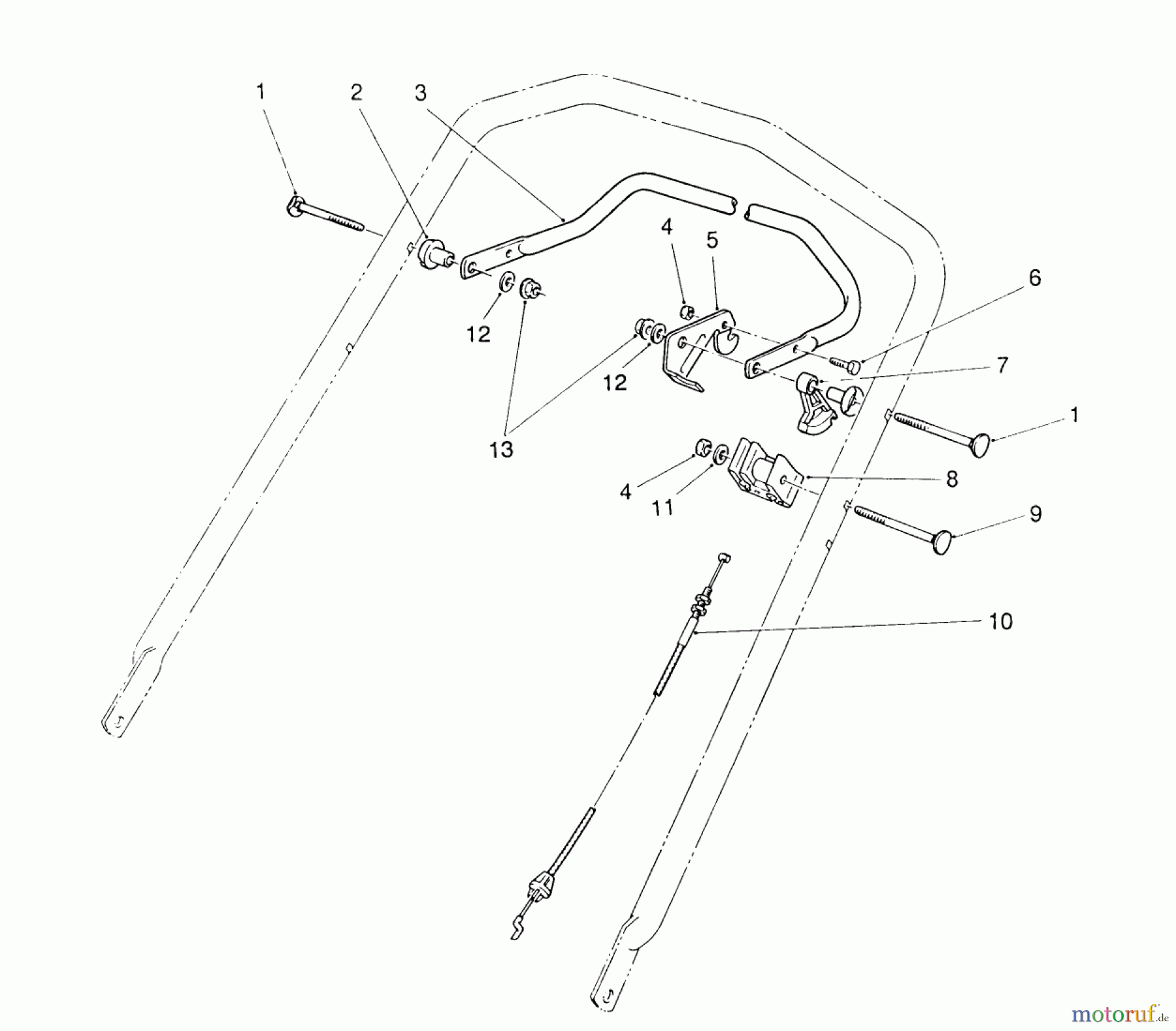 Toro Neu Mowers, Walk-Behind Seite 2 26620B - Toro Lawnmower, 1990 (0009001-0999999) TRACTION CONTROL ASSEMBLY