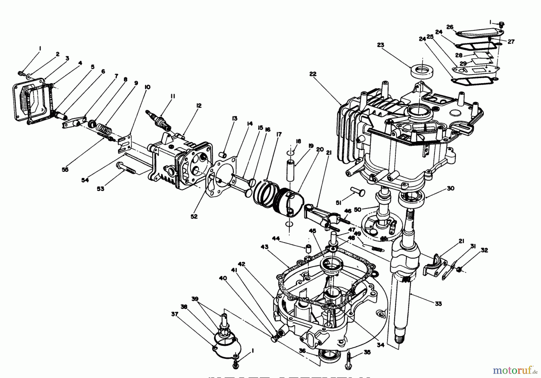 Toro Neu Mowers, Walk-Behind Seite 2 26622 - Toro Lawnmower, 1989 (9000001-9999999) CRANKCASE ASSEMBLY (ENGINE MODEL NO. VMJ8)