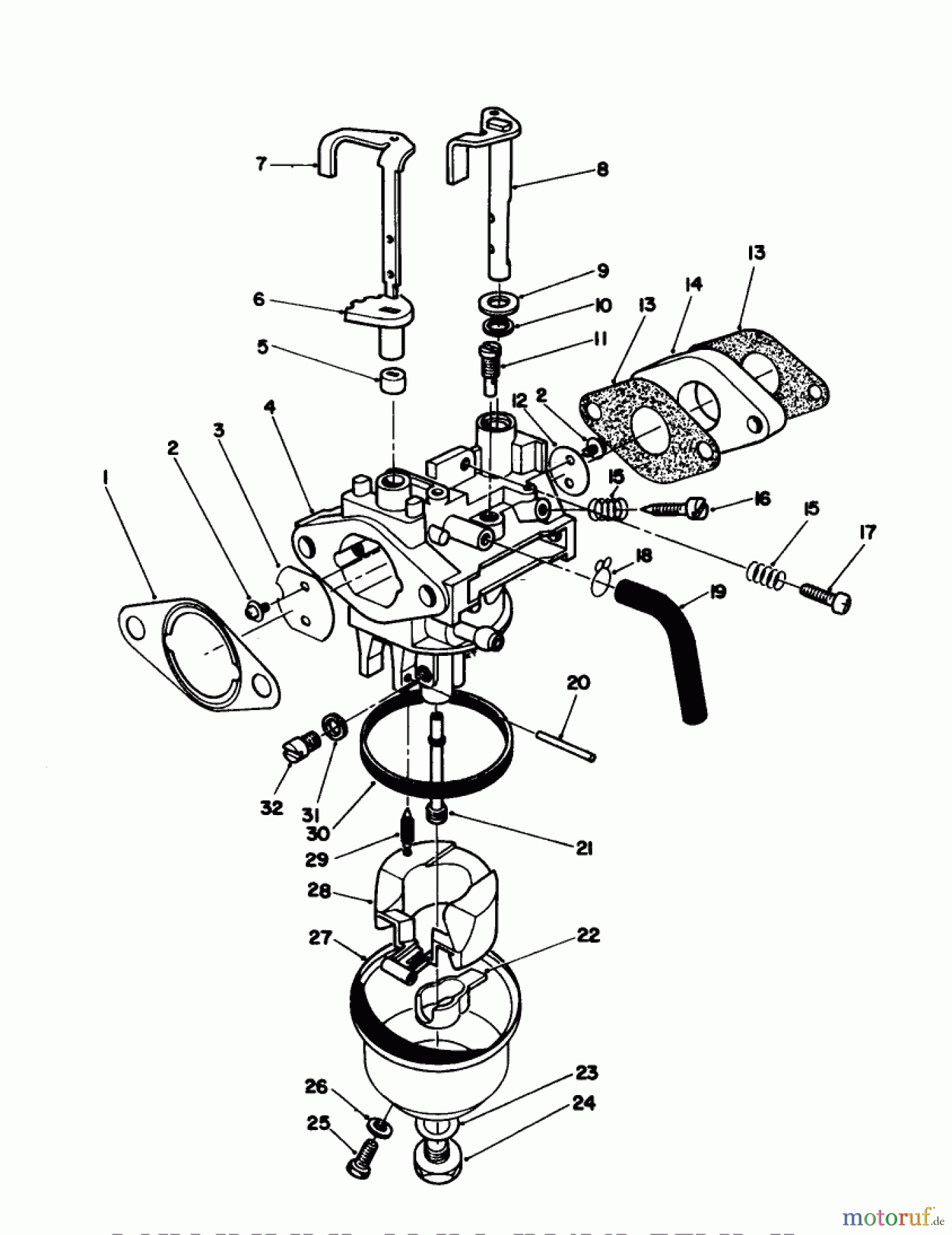  Toro Neu Mowers, Walk-Behind Seite 2 26622 - Toro Lawnmower, 1990 (0000001-0003100) CARBURETOR ASSEMBLY (ENGINE MODEL NO. VMJ8)