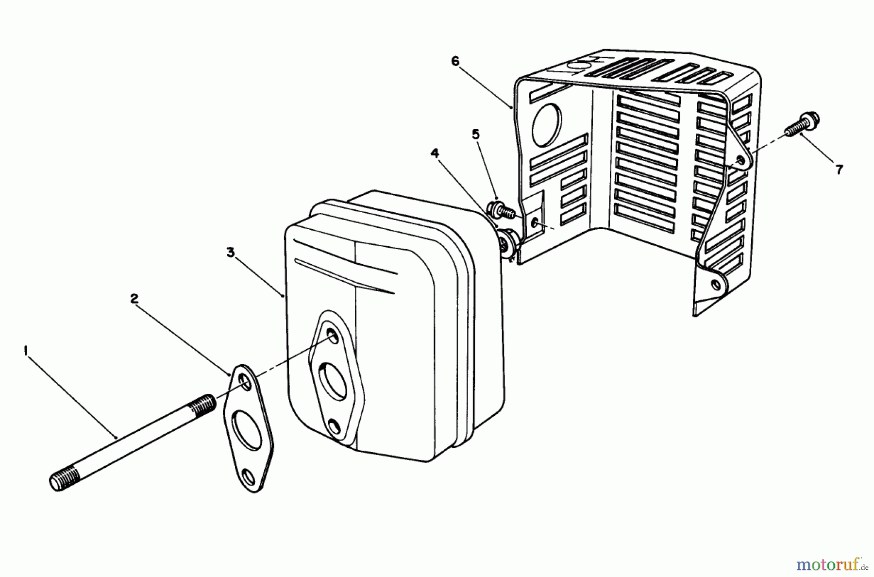  Toro Neu Mowers, Walk-Behind Seite 2 26624C - Toro Lawnmower, 1989 (9000001-9999999) MUFFLER ASSEMBLY (ENGINE MODEL NO. VMG6, VMH7 & VMJ8)