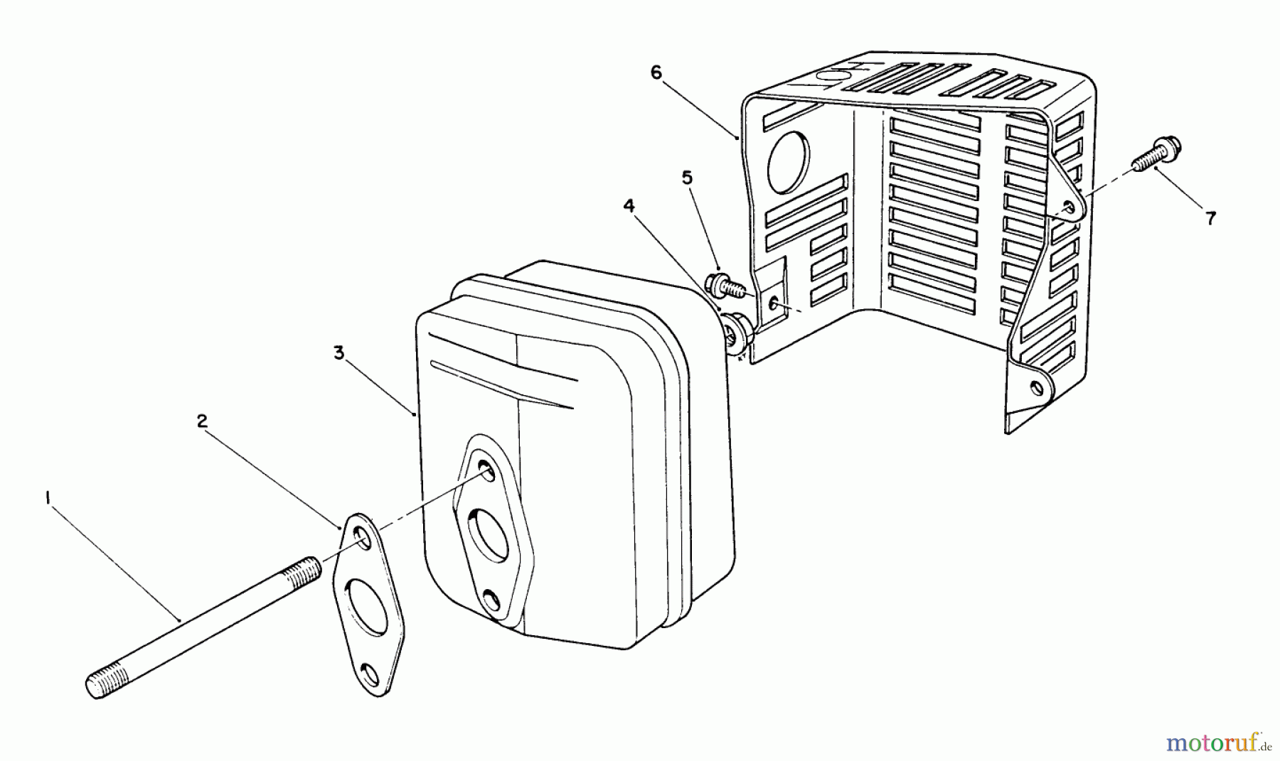  Toro Neu Mowers, Walk-Behind Seite 2 26626 - Toro Lawnmower, 1990 (0000001-0999999) MUFFLER ASSEMBLY (ENGINE MODEL NO. VMK9-3)