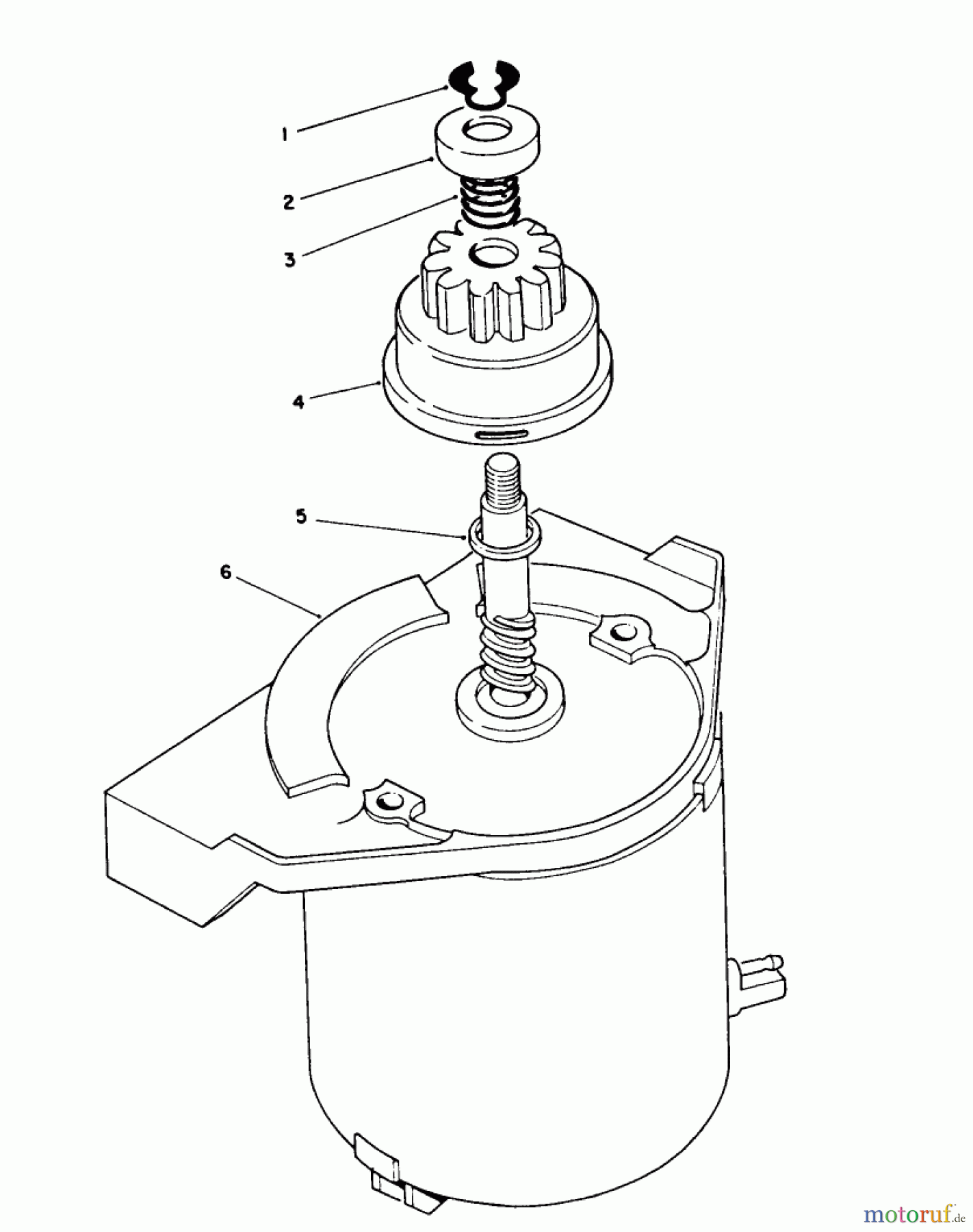 Toro Neu Mowers, Walk-Behind Seite 2 26626 - Toro Lawnmower, 1990 (0000001-0999999) STARTER MOTOR ASSEMBLY