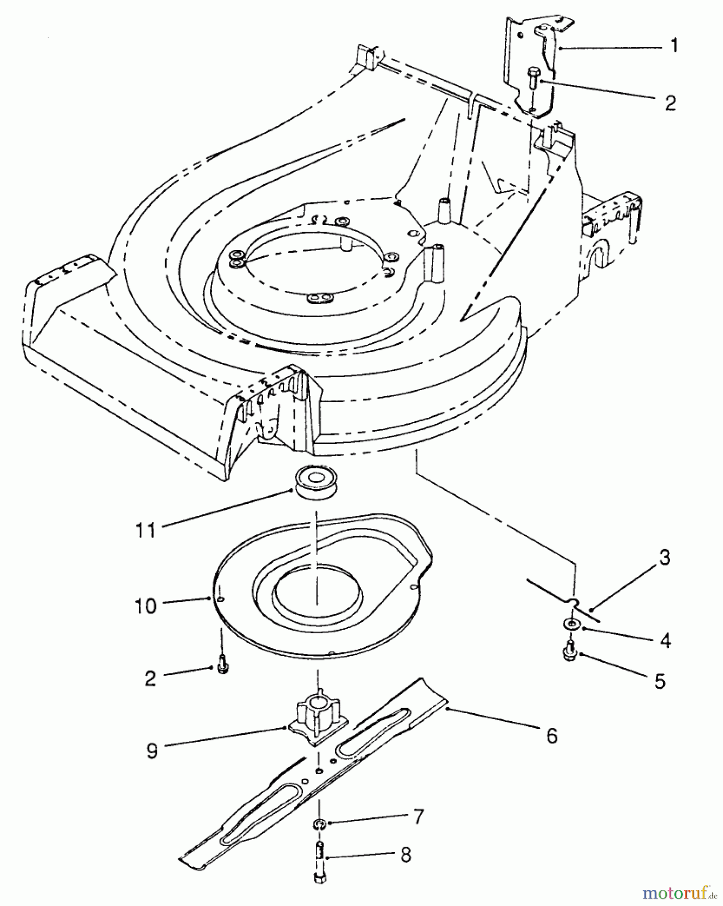 Toro Neu Mowers, Walk-Behind Seite 2 26625B - Toro Lawnmower, 1991 (1000001-1999999) BLADE ASSEMBLY