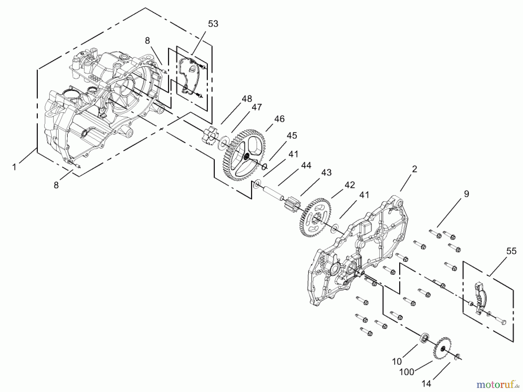  Toro Neu Mowers, Zero-Turn 74301 (14-38Z) - Toro 14-38Z TimeCutter Z Riding Mower, 2003 (230000001-230999999) HOUSING ASSEMBLY LH HYDROSTAT NO. 105-3492