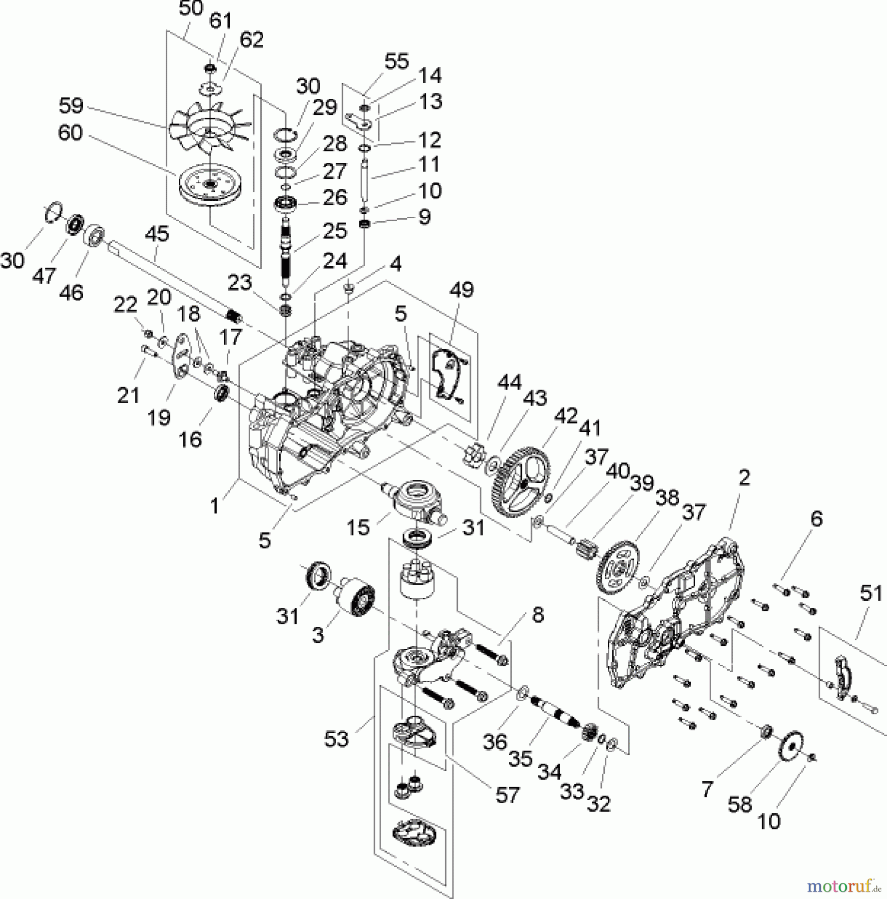  Toro Neu Mowers, Zero-Turn 74327 (Z420) - Toro TimeCutter Z420 Riding Mower, 2006 (260000001-260019999) LH HYDROSTAT ASSEMBLY PART NO. 108-2394