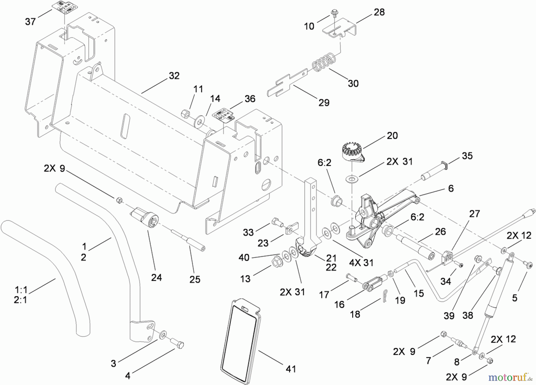  Toro Neu Mowers, Zero-Turn 74366 (Z4235) - Toro TimeCutter Z4235 Riding Mower, 2010 (310000001-310999999) MOTION CONTROL ASSEMBLY