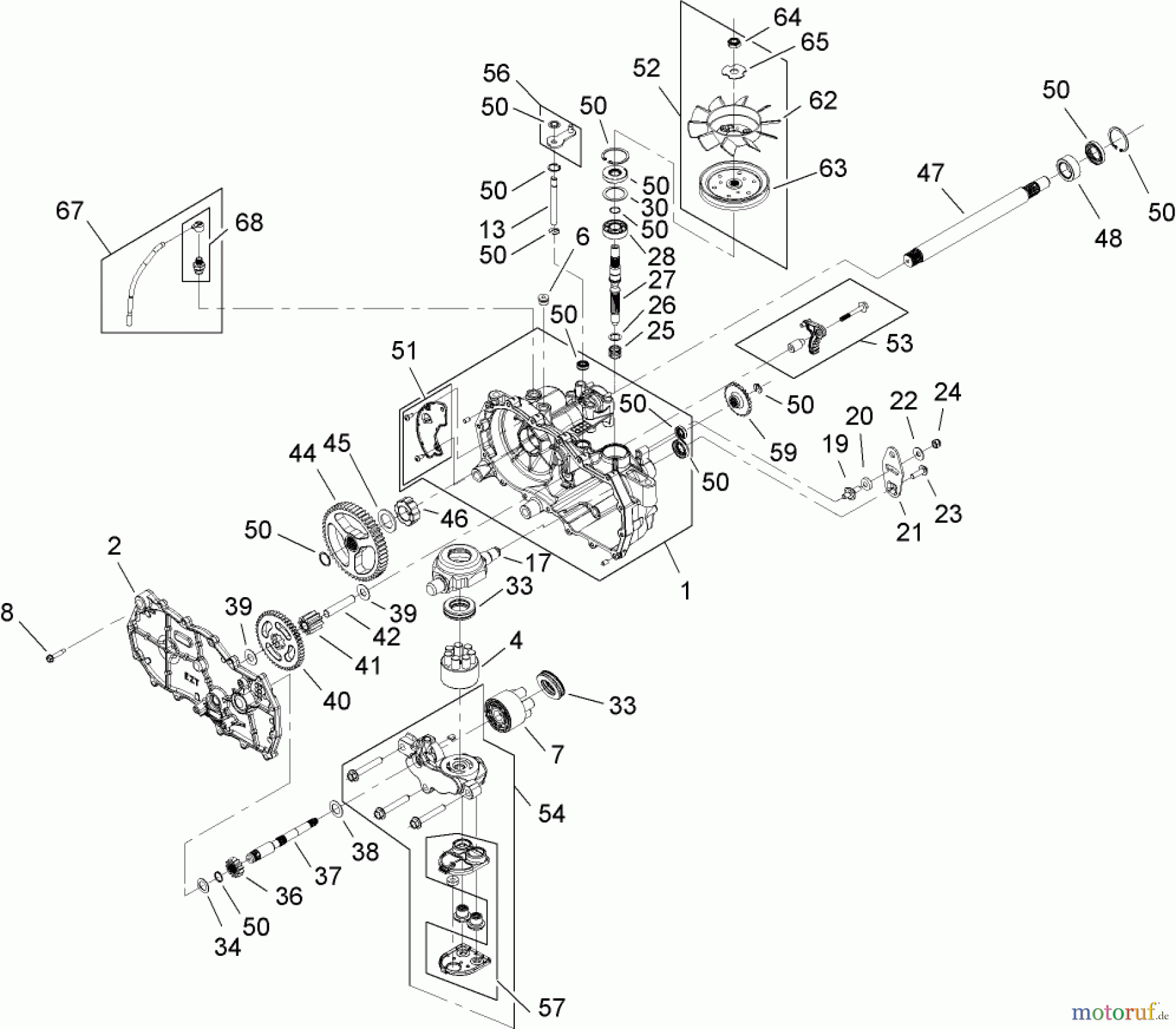  Toro Neu Mowers, Zero-Turn 74370 (Z5000) - Toro TimeCutter Z5000 Riding Mower, 2009 (290000001-290999999) LH HYDRO ASSEMBLY NO. 110-6770