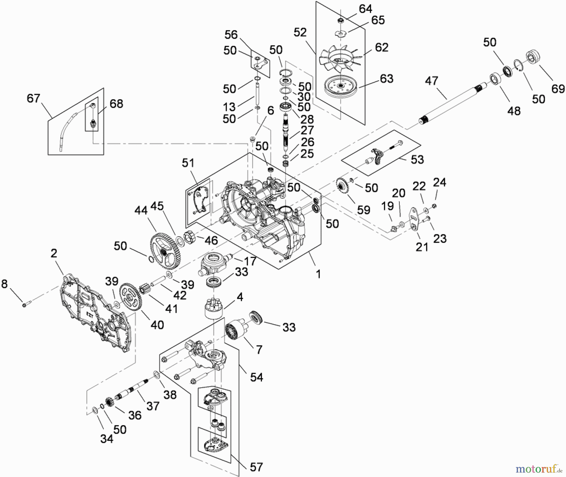  Toro Neu Mowers, Zero-Turn 74375 (Z5060) - Toro TimeCutter Z5060 Riding Mower, 2008 (280000001-280999999) LH HYDRO ASSEMBLY NO. 110-6770