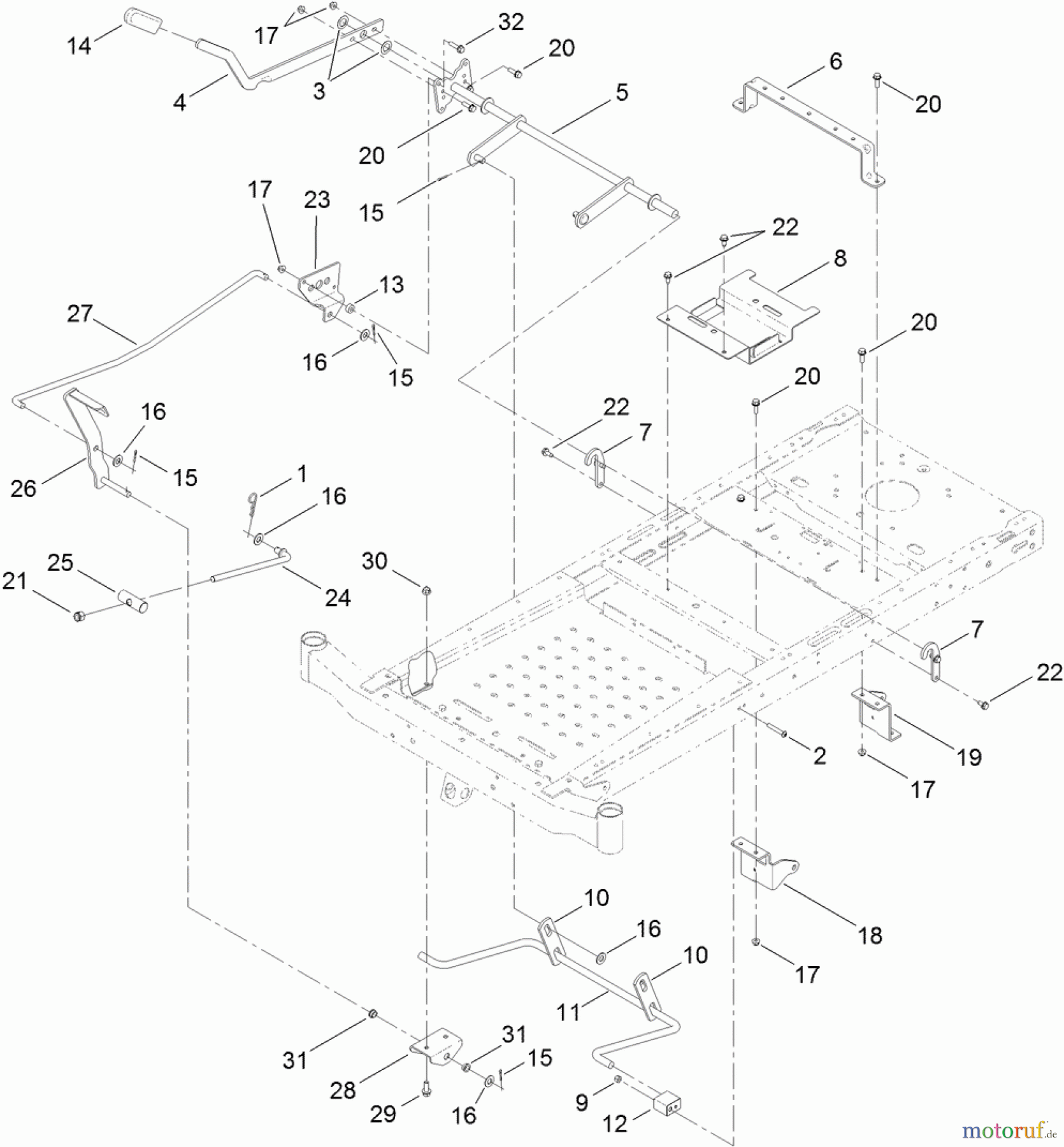  Toro Neu Mowers, Zero-Turn 74387 (ZS 5000) - Toro TimeCutter ZS 5000 Riding Mower, 2011 (311000001-311999999) DECK LIFT ASSEMBLY