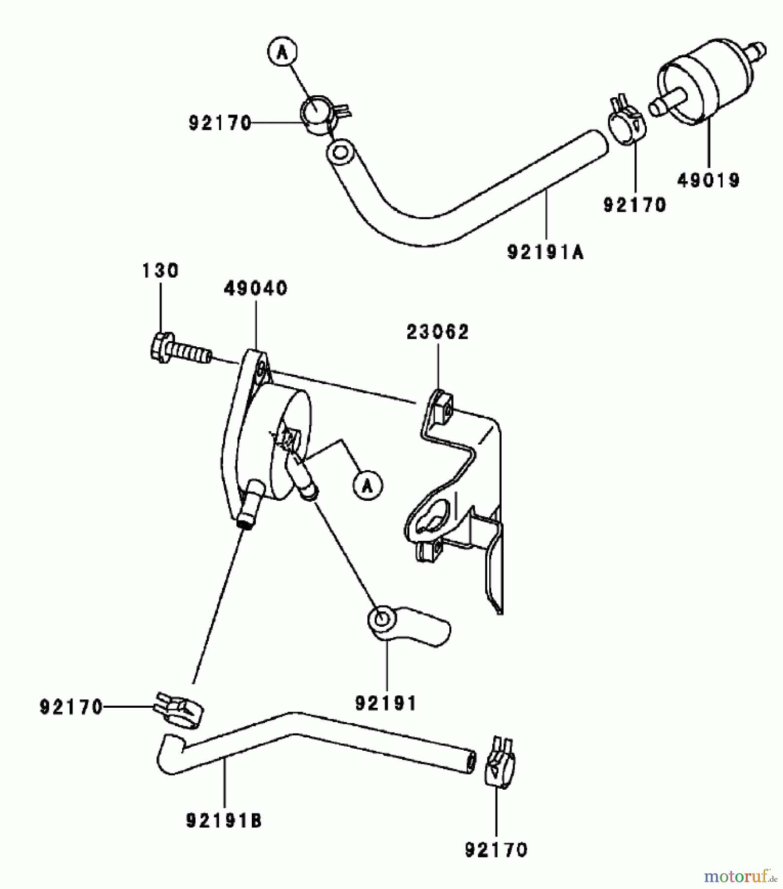  Toro Neu Mowers, Zero-Turn 74401 (17-44ZX) - Toro 17-44ZX TimeCutter ZX Riding Mower, 2004 (240000001-240999999) FUEL TANK AND FUEL VALVE ASSEMBLY KAWASAKI FH500V-BS36