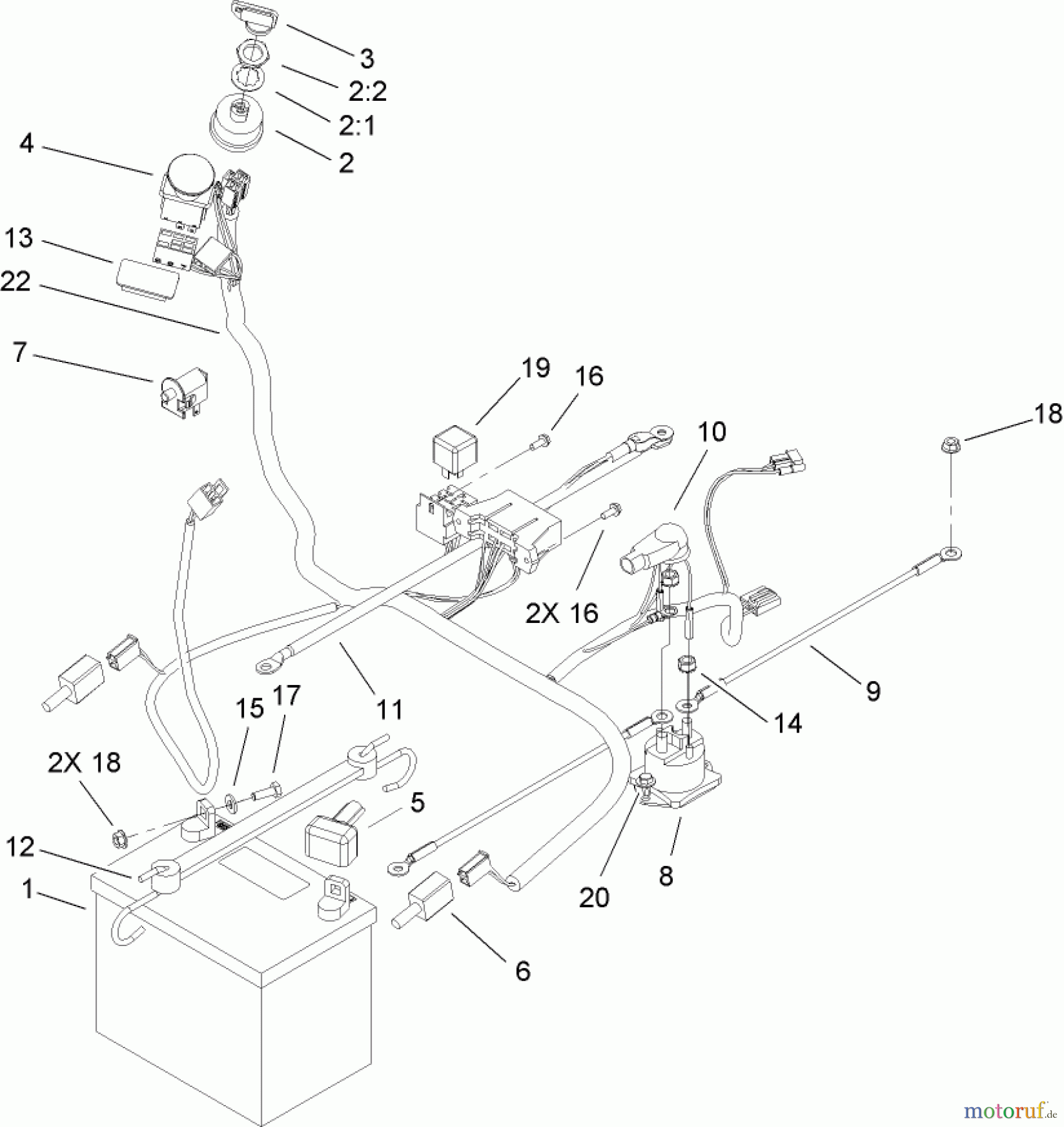  Toro Neu Mowers, Zero-Turn 74402 (Z380) - Toro TimeCutter Z380 Riding Mower, 2006 (260000001-260999999) ELECTRICAL ASSEMBLY