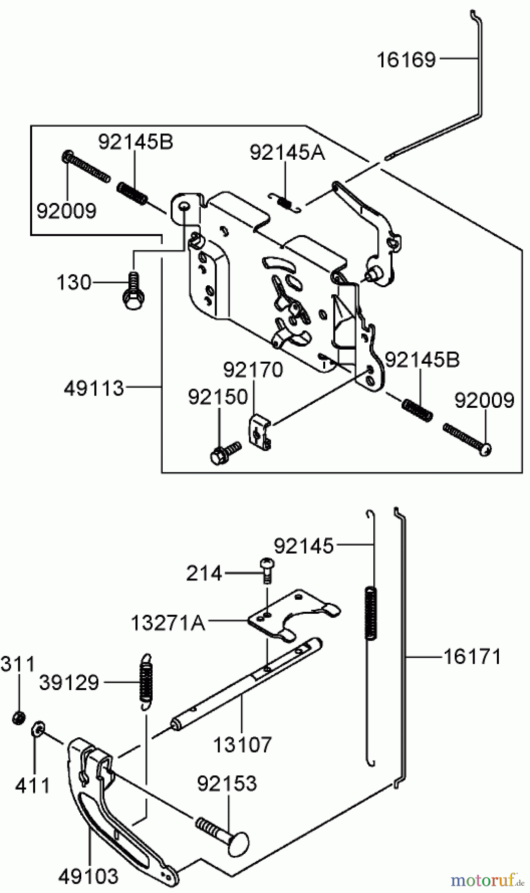  Toro Neu Mowers, Zero-Turn 74407 (ZX525) - Toro TimeCutter ZX525 Riding Mower, 2006 (260000001-260999999) CONTROL EQUIPMENT ASSEMBLY KAWASAKI FH541V-BS50-R