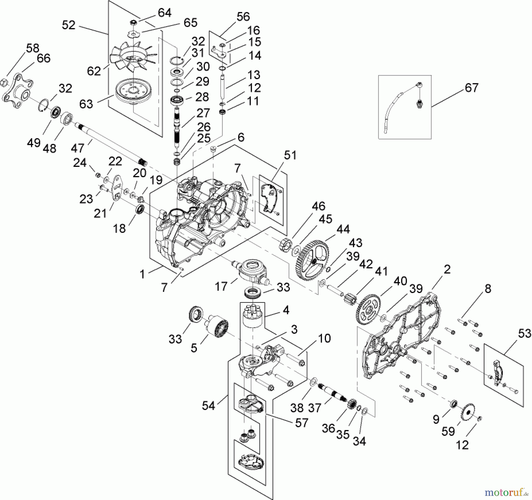  Toro Neu Mowers, Zero-Turn 74433 (ZD420) - Toro TimeCutter ZD420 Riding Mower, 2008 (280000001-280999999) LH HYDRO TRANSAXLE NO. 112-4760