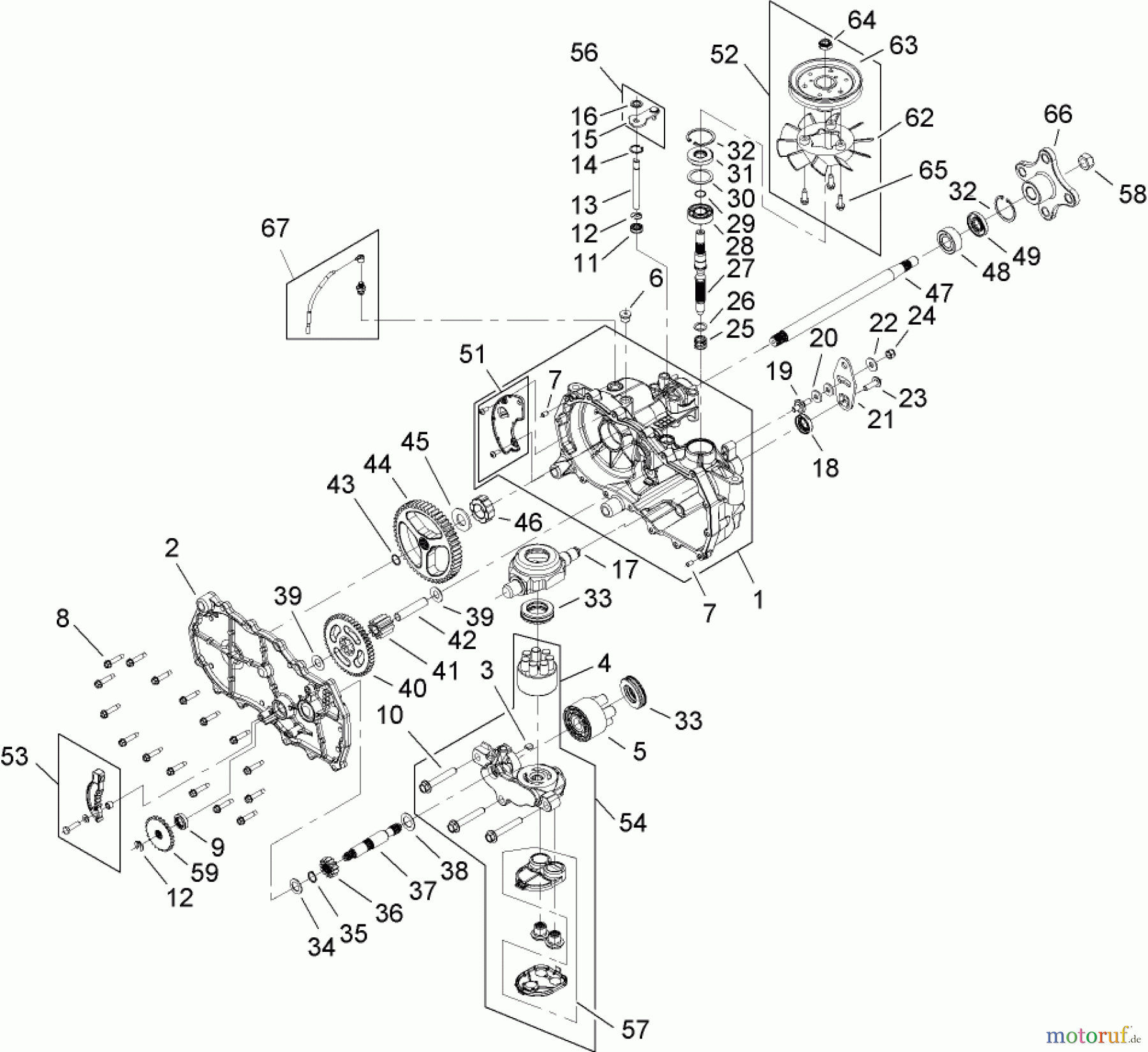  Toro Neu Mowers, Zero-Turn 74433 (ZD420) - Toro TimeCutter ZD420 Riding Mower, 2008 (280000001-280999999) RH HYDRO TRANSAXLE NO. 112-4761