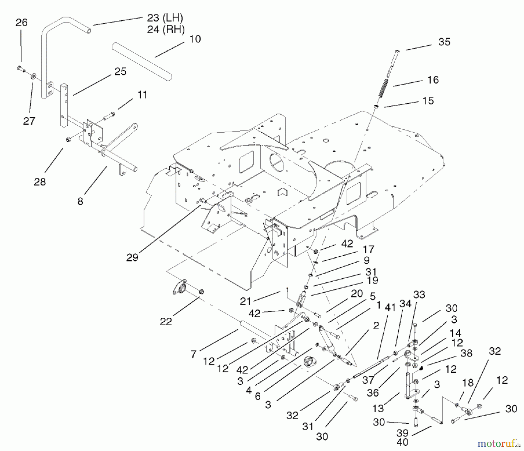  Toro Neu Mowers, Zero-Turn 74501 (Z16-44) - Toro Z16-44 TimeCutter Z Riding Mower, 2002 (220000001-220999999) MOTION CONTROL ASSEMBLY