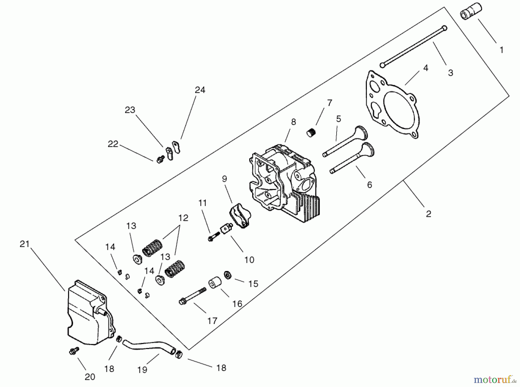  Toro Neu Mowers, Zero-Turn 74601 (Z17-44) - Toro Z17-44 TimeCutter Z Riding Mower, 2001 (210000001-210999999) HEAD / VALVE / BREATHER ASSEMBLY KOHLER CV 490-27503