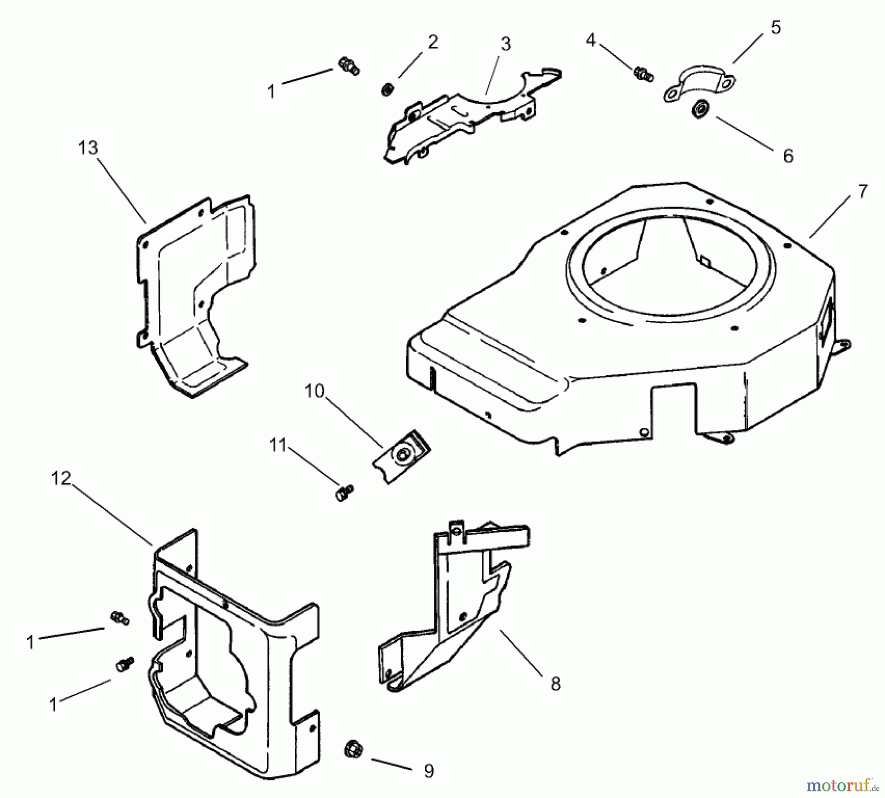  Toro Neu Mowers, Zero-Turn 74701 (17-52ZX) - Toro 17-52ZX TimeCutter ZX Riding Mower, 2003 (230000001-230999999) BLOWER HOUSING AND BAFFLES ASSEMBLY KOHLER CV 490S-27503