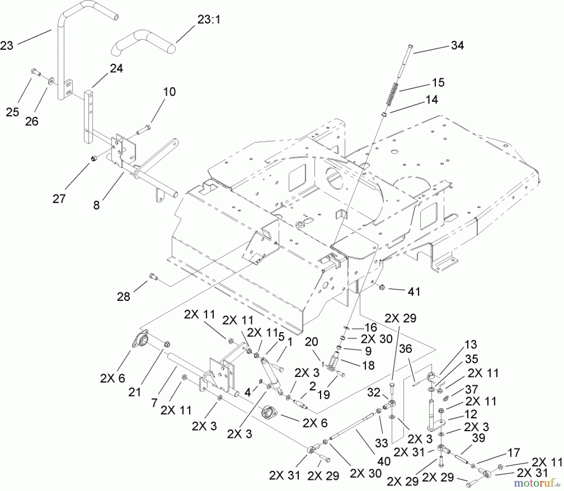  Toro Neu Mowers, Zero-Turn 74806 (ZX525) - Toro TimeCutter ZX525 Riding Mower, 2006 (260000001-260999999) MOTION CONTROL ASSEMBLY