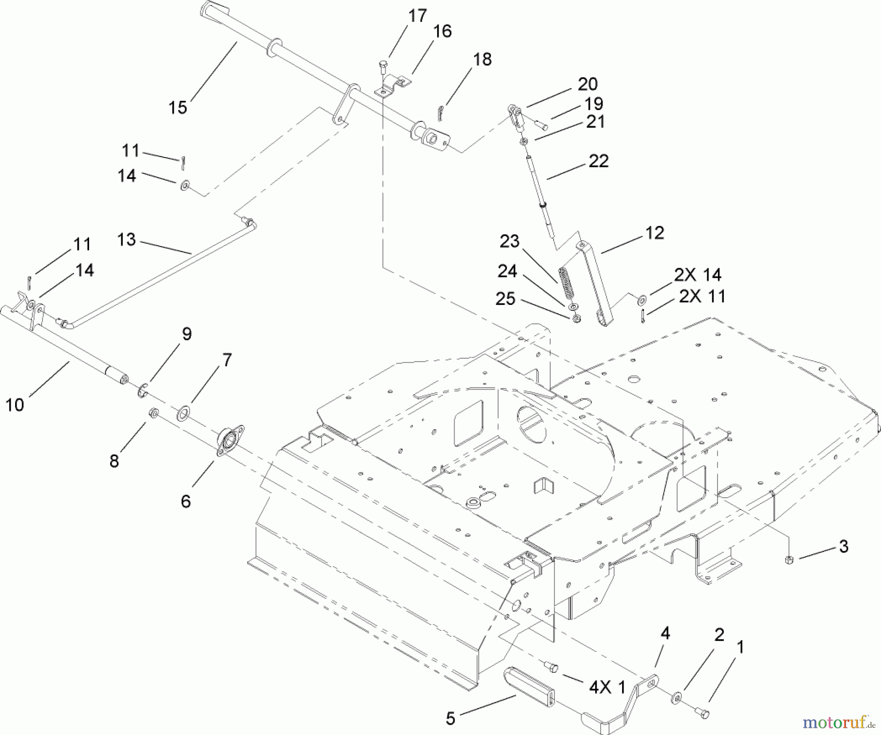  Toro Neu Mowers, Zero-Turn 74806 (ZX525) - Toro TimeCutter ZX525 Riding Mower, 2006 (260000001-260999999) PARKING BRAKE ASSEMBLY