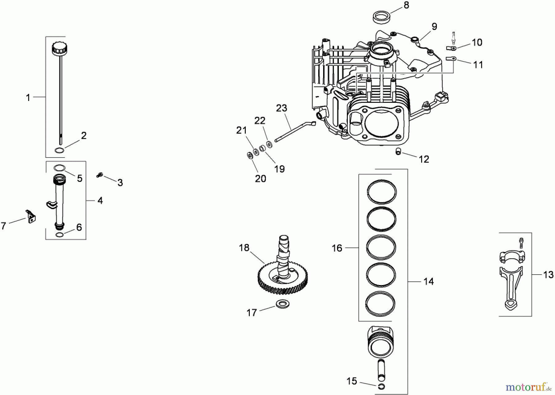  Toro Neu Mowers, Zero-Turn 74813 (Z4800) - Toro TITAN Z4800 Zero-Turn-Radius Riding Mower, 2009 (290000001-290999999) CRANKCASE ASSEMBLY KOHLER SV820-0013