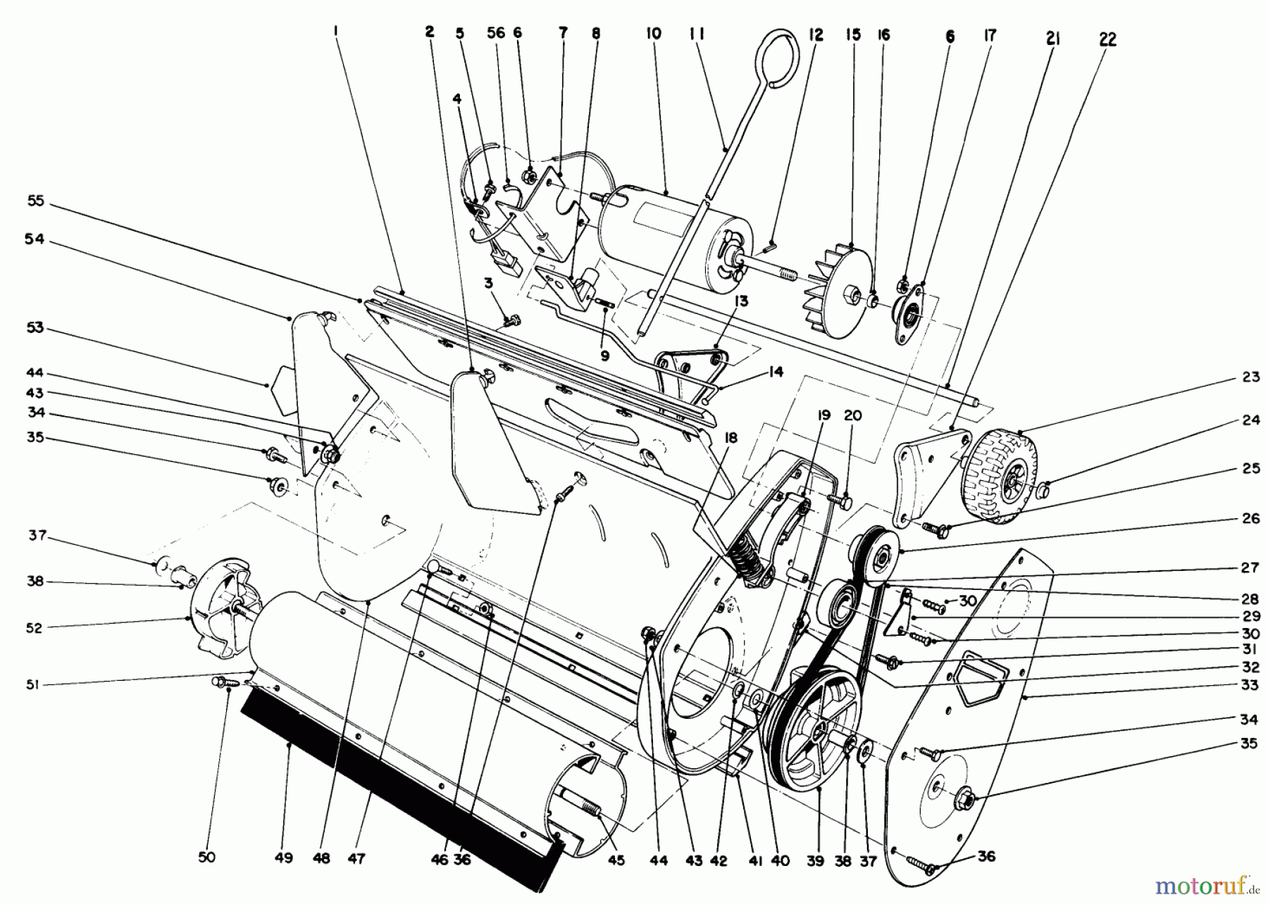 Toro Neu Snow Blowers/Snow Throwers Seite 1 38000C (S-120) - Toro S-120 Snowthrower, 1989 (9000001-9999999) LOWER MAIN FRAME ASSEMBLY