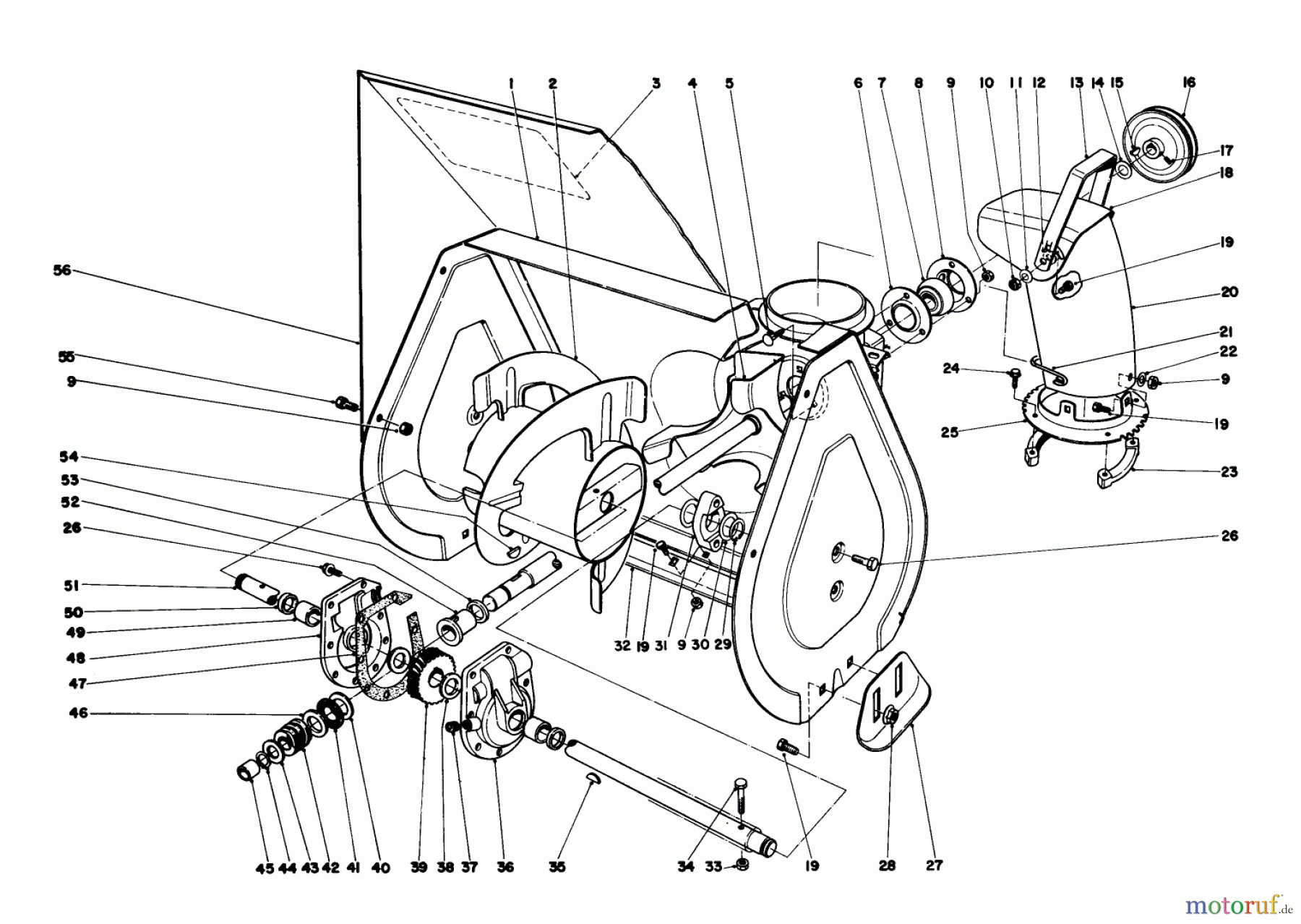 Toro Neu Snow Blowers/Snow Throwers Seite 1 38015 (421) - Toro 421 Snowthrower, 1980 (0000001-0999999) AUGER ASSEMBLY