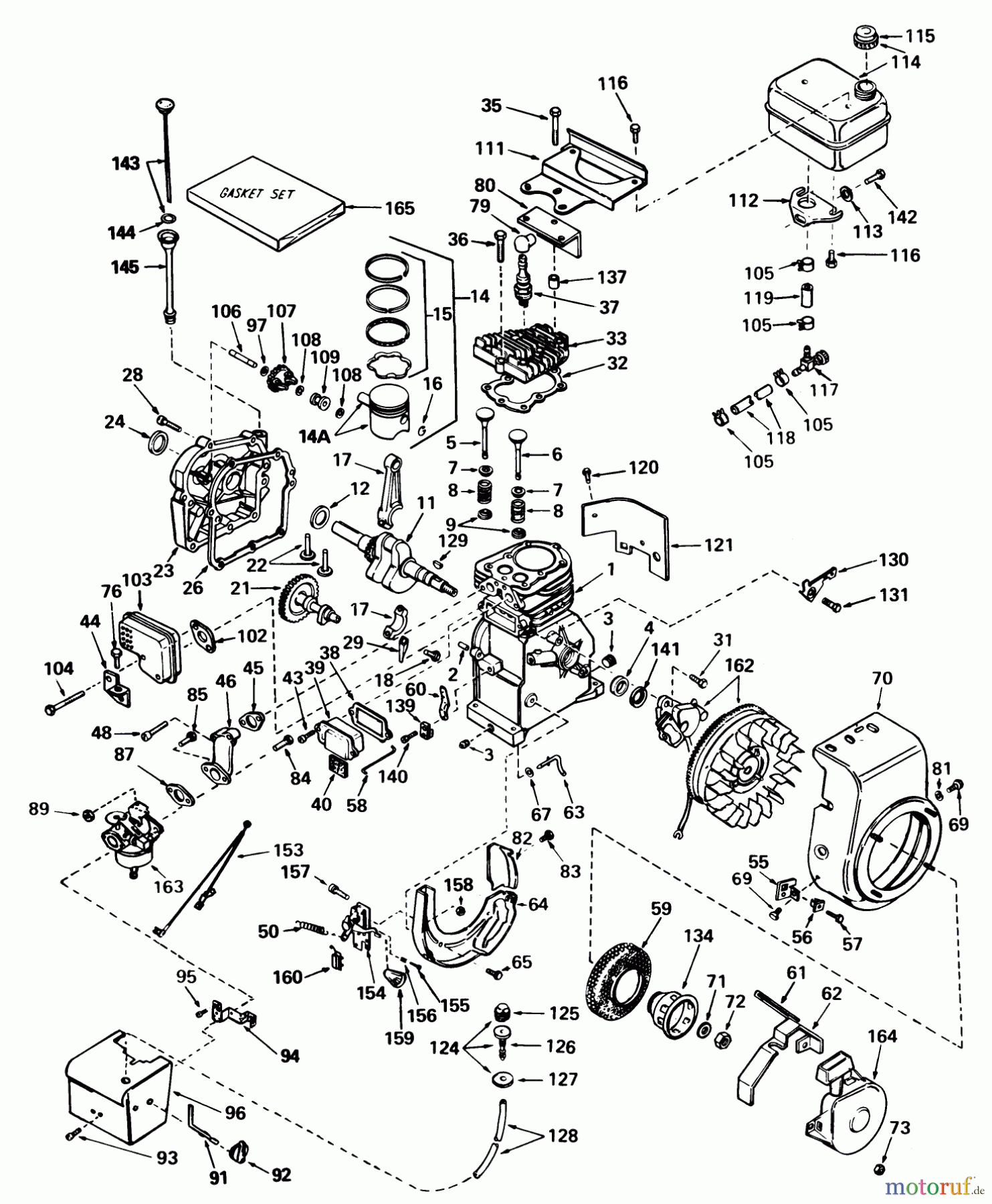  Toro Neu Snow Blowers/Snow Throwers Seite 1 38015 (421) - Toro 421 Snowthrower, 1983 (3000001-3999999) ENGINE TECUMSEH MODEL HS40-55513G