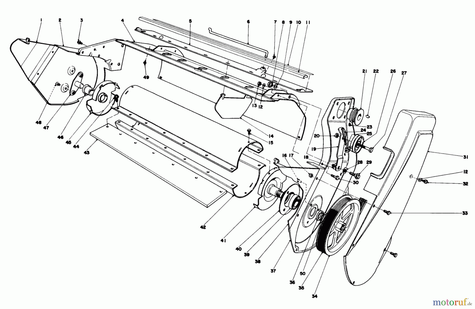  Toro Neu Snow Blowers/Snow Throwers Seite 1 38030 - Toro Snow Master 20, 1978 (8000001-8999999) LOWER MAIN FRAME ASSEMBLY (MODEL 38020 & 38030)