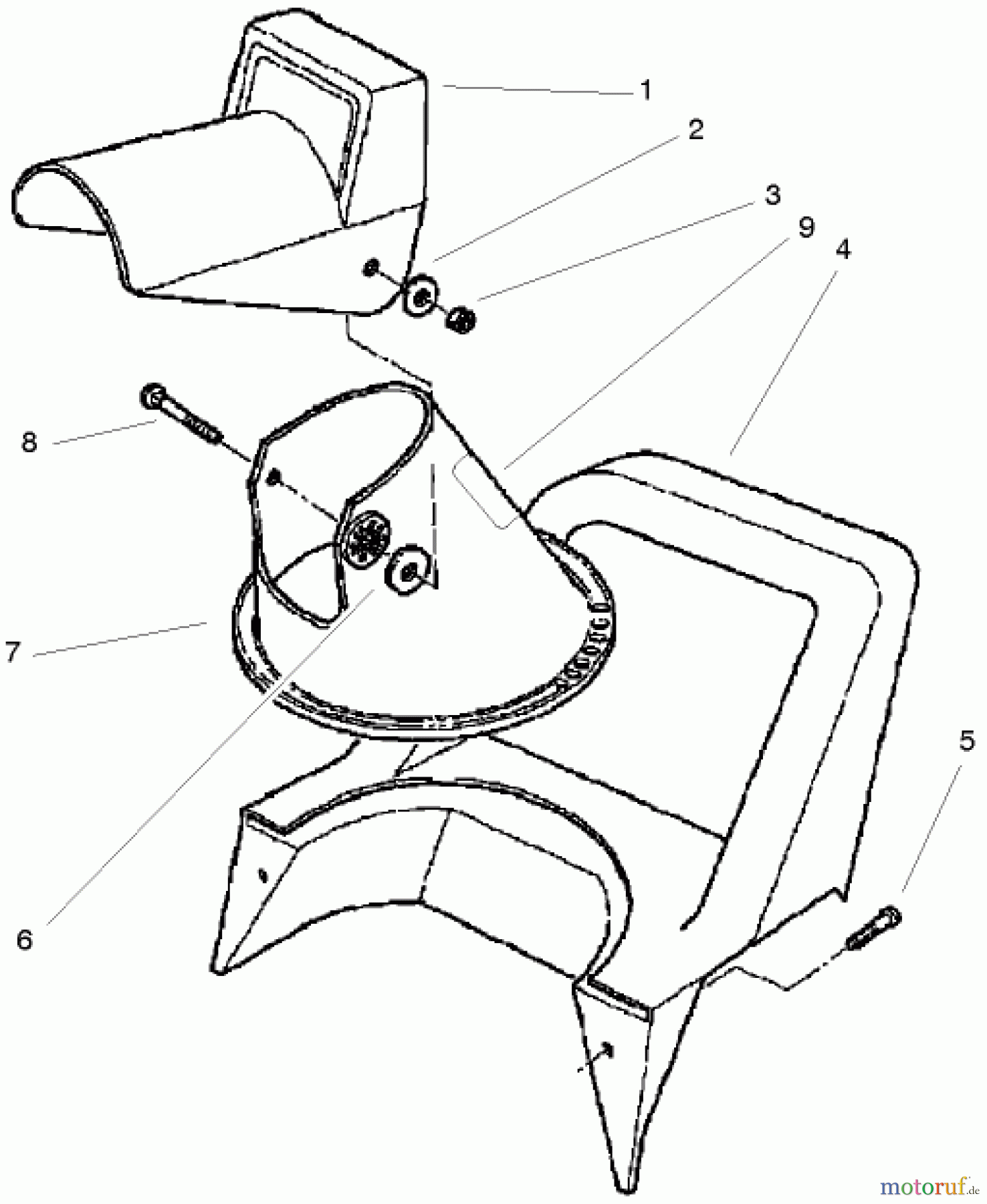 Toro Neu Snow Blowers/Snow Throwers Seite 1 38026 (1800) - Toro 1800 Power Curve Snowthrower, 2007 (270000001-270999999) CHUTE ASSEMBLY