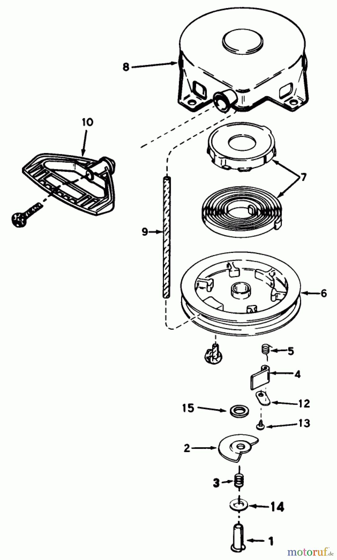 Toro Neu Snow Blowers/Snow Throwers Seite 1 38035 (3521) - Toro 3521 Snowthrower, 1988 (8000001-8999999) REWIND STARTER NO. 590604