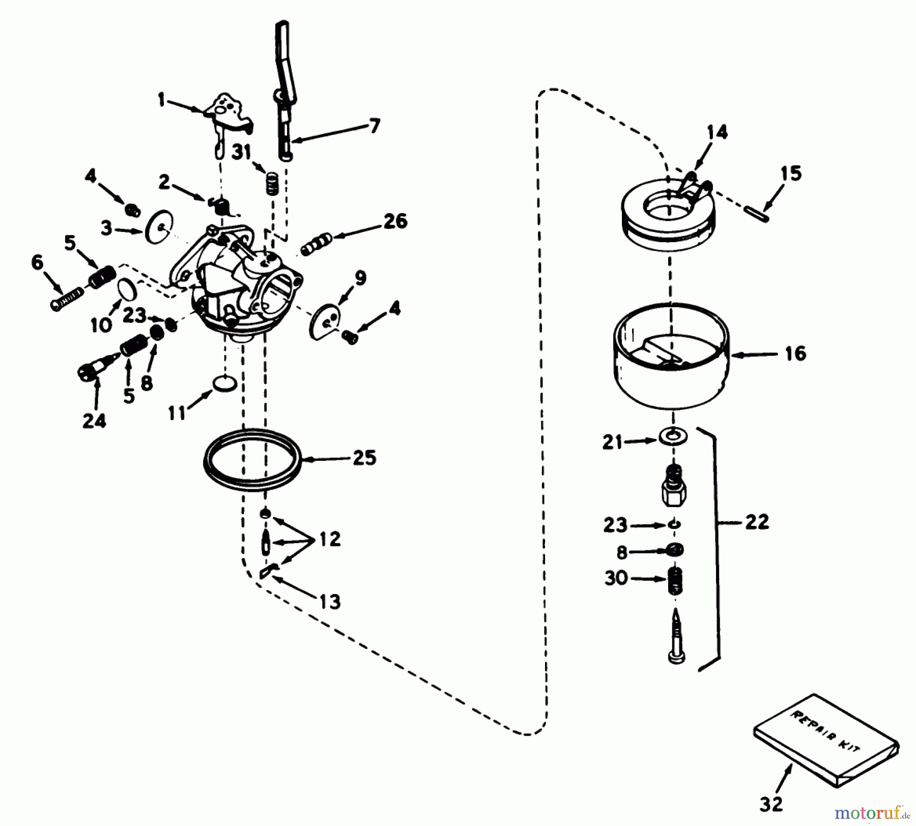 Toro Neu Snow Blowers/Snow Throwers Seite 1 38045 (524) - Toro 524 Snowthrower, 1985 (5000001-5999999) CARBURETOR NO. 631927