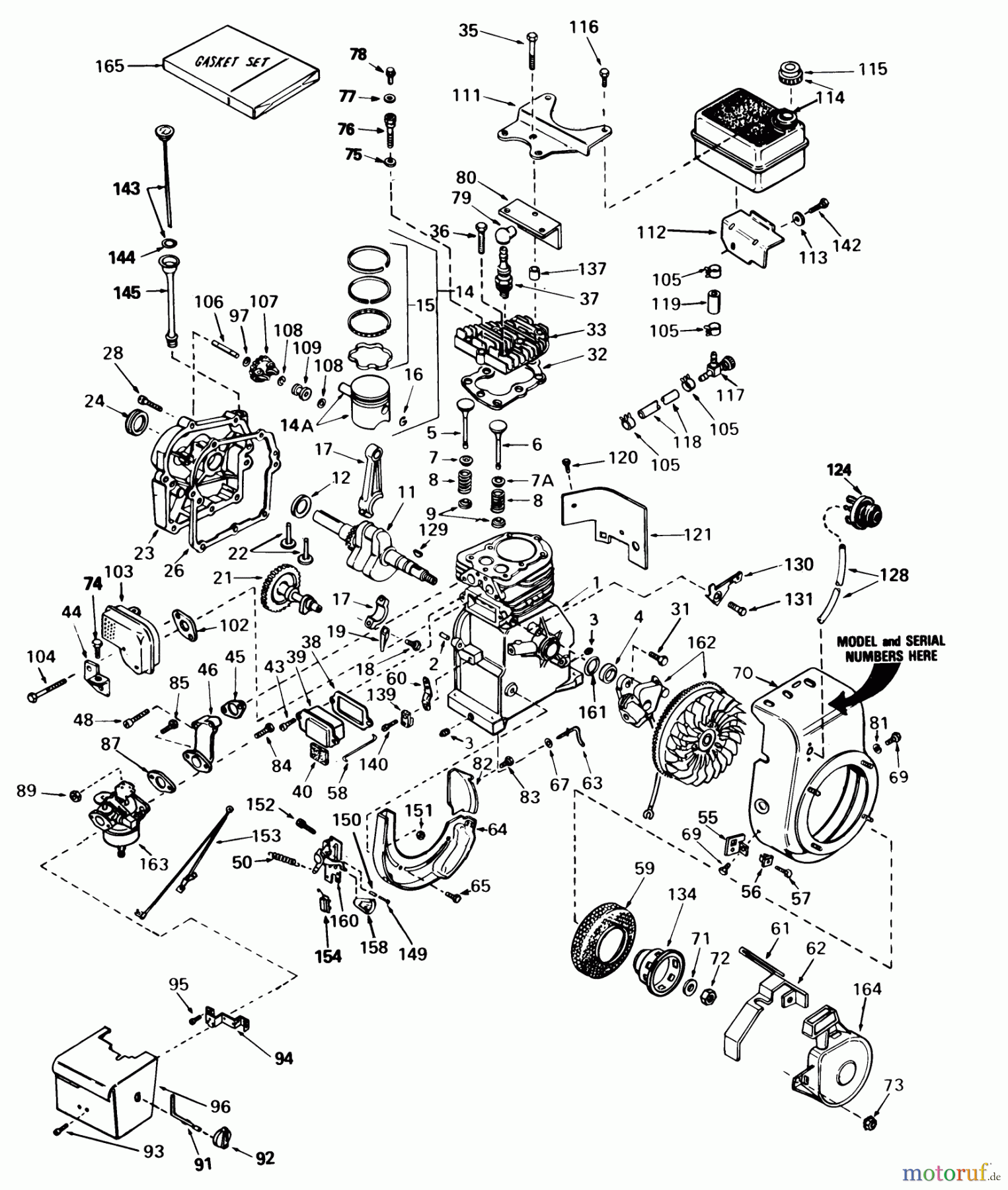 Toro Neu Snow Blowers/Snow Throwers Seite 1 38052 (521) - Toro 521 Snowthrower, 1984 (4000001-4999999) ENGINE TECUMSEH MODEL HS50-67223E