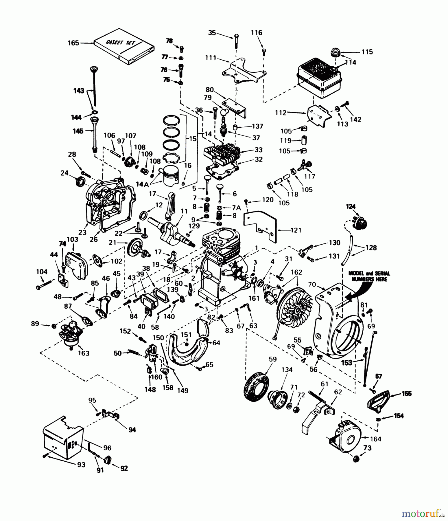 Toro Neu Snow Blowers/Snow Throwers Seite 1 38052 (521) - Toro 521 Snowthrower, 1985 (5000001-5999999) ENGINE TECUMSEH MODEL HS50-67246E