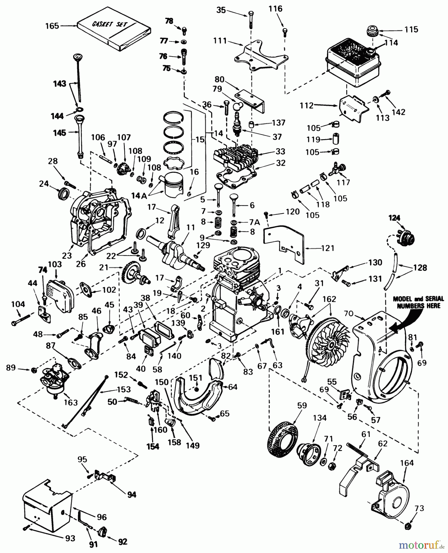 Toro Neu Snow Blowers/Snow Throwers Seite 1 38056 (521) - Toro 521 Snowthrower, 1984 (4000001-4999999) ENGINE TECUMSEH MODEL HS50-67223E