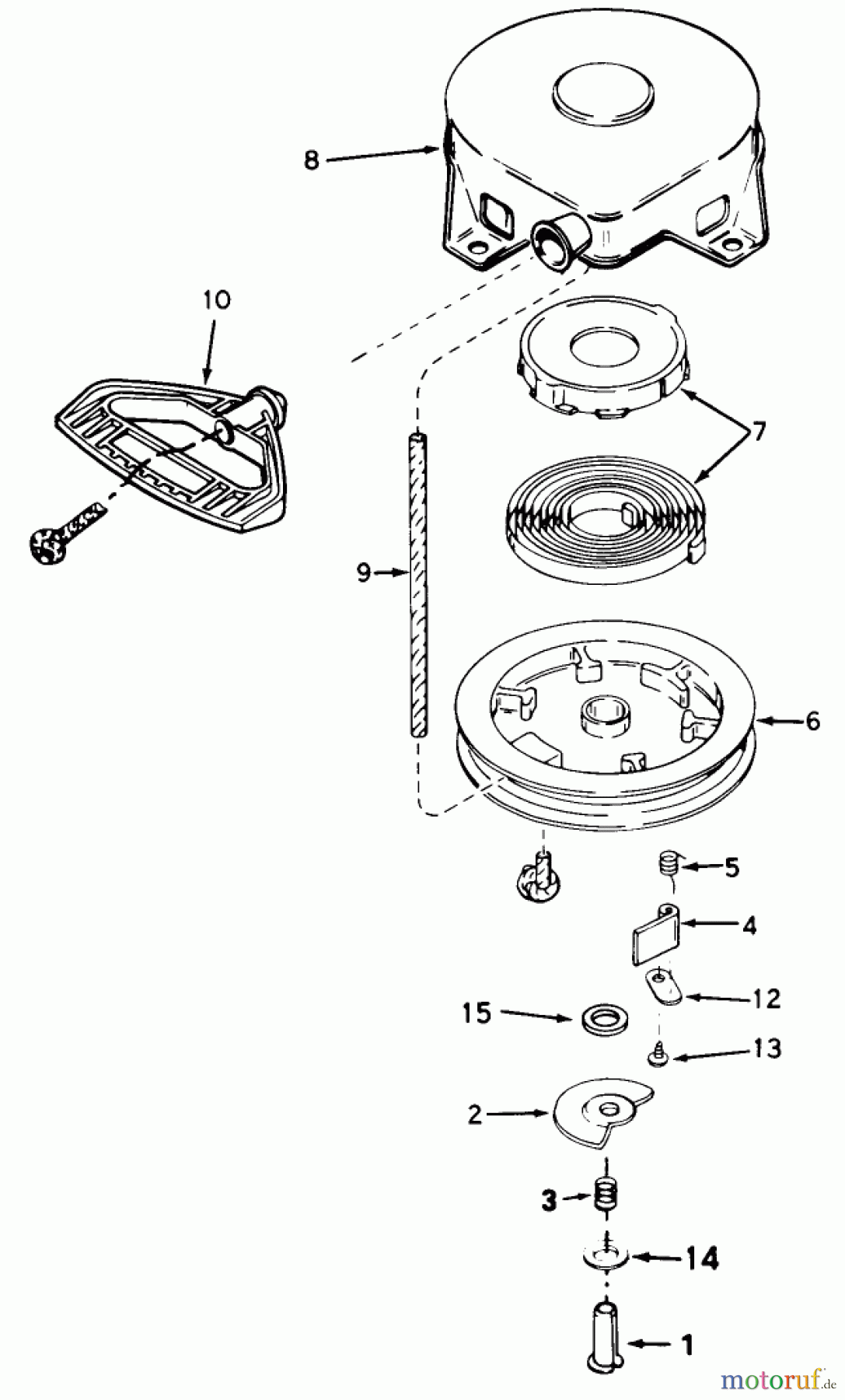 Toro Neu Snow Blowers/Snow Throwers Seite 1 38065 (624) - Toro 624 Snowthrower, 1989 (9000001-9999999) REWIND STARTER NO. 590604