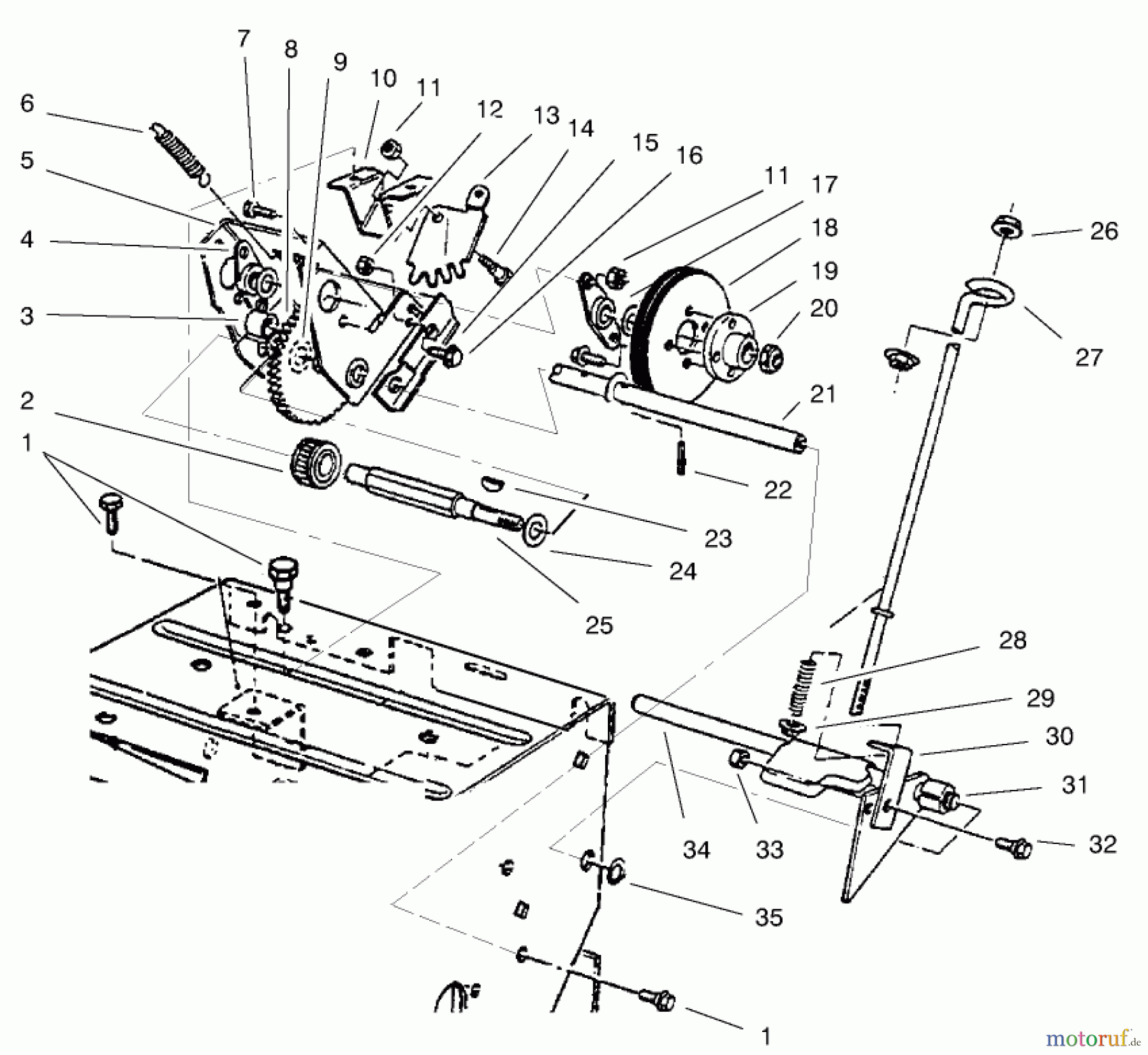 Toro Neu Snow Blowers/Snow Throwers Seite 1 38073 (724) - Toro 724 Snowthrower, 1998 (8900001-8999999) TRACTION ASSEMBLY #2