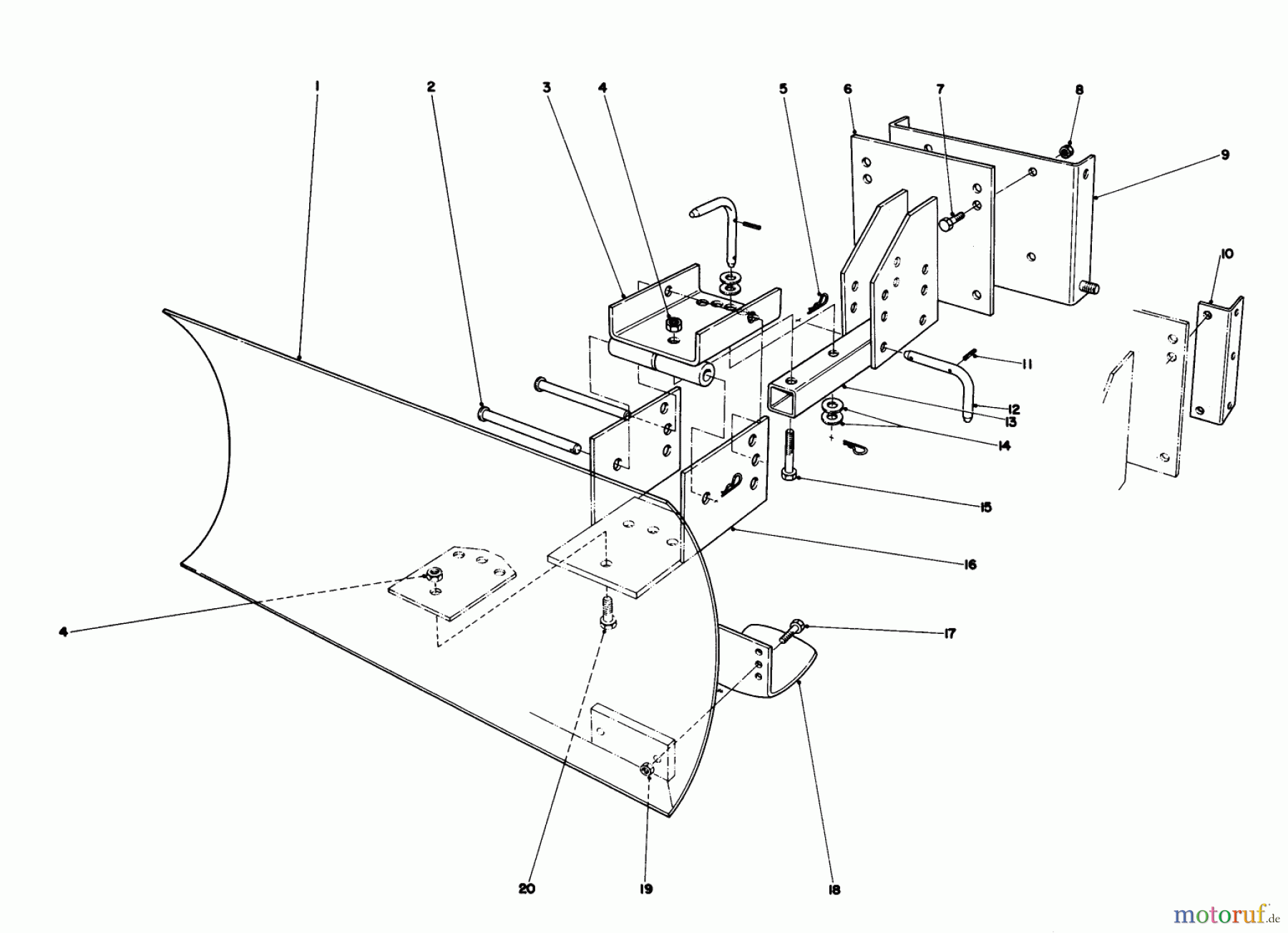 Toro Neu Snow Blowers/Snow Throwers Seite 1 38155 (826) - Toro 826 Snowthrower, 1982 (2000001-2999999) GRADER BLADE ASSEMBLY (MODEL NO. 59099)