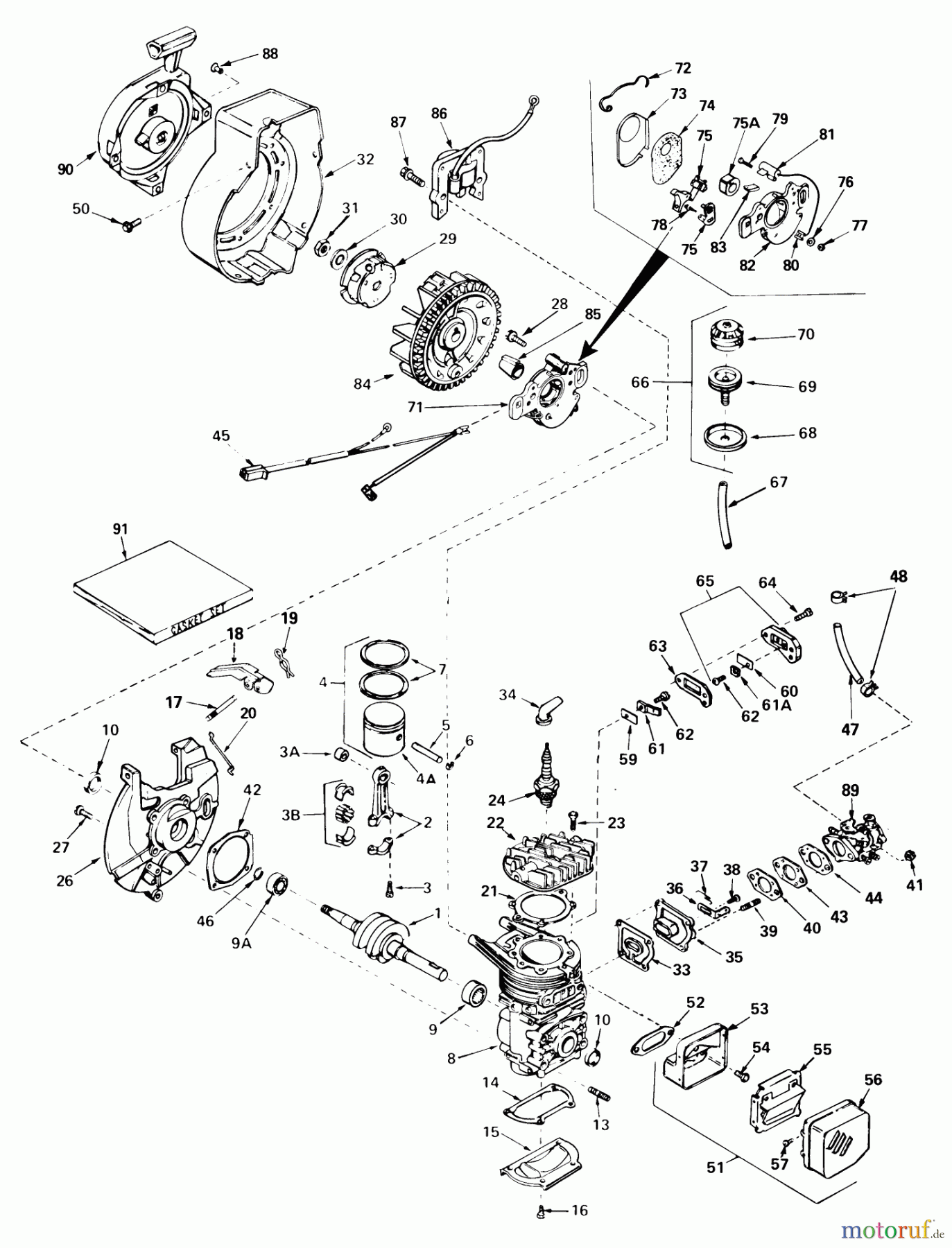  Toro Neu Snow Blowers/Snow Throwers Seite 1 38100 (S-140) - Toro S-140 Snowthrower, 1980 (SN 0500000-0999999) ENGINE TECUMSEH MODEL NO. AH520, TYPE 1601 (USED ON UNITS WITH SERIAL NO. 0510158 & UP)