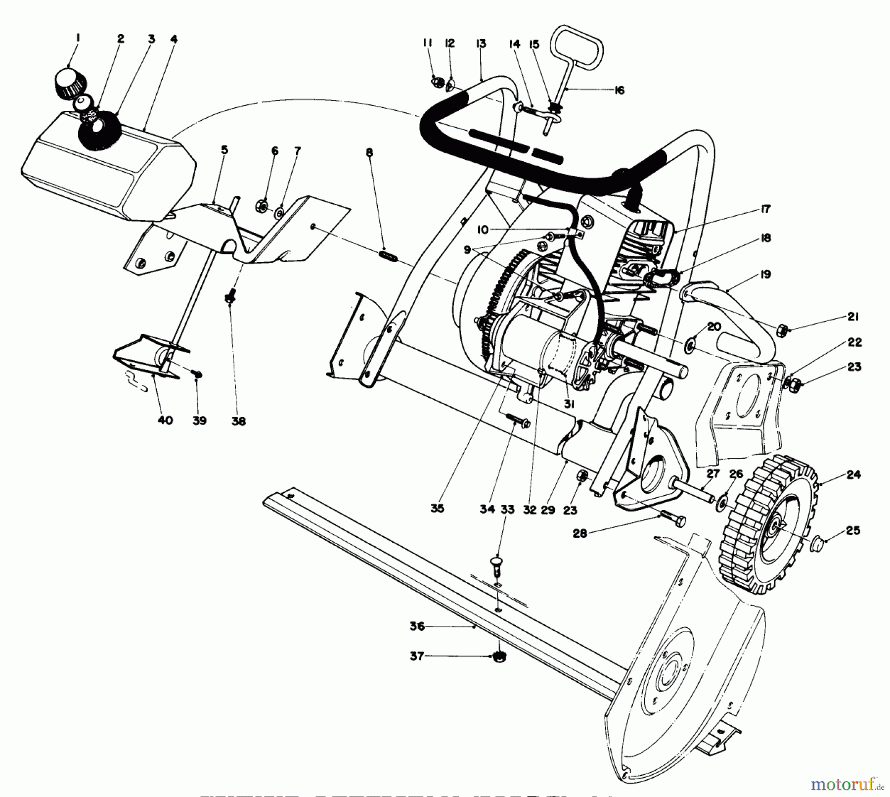 Toro Neu Snow Blowers/Snow Throwers Seite 1 38130 (S-200) - Toro S-200 Snowthrower, 1979 (9000001-9999999) ENGINE ASSEMBLY (MODEL 38130)
