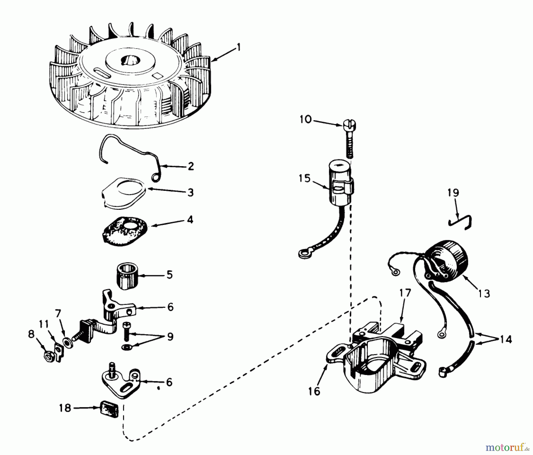 Toro Neu Snow Blowers/Snow Throwers Seite 1 38120 (S-200) - Toro S-200 Snowthrower, 1979 (9000001-9999999) MAGNETO NO. 610794A (ENGINE MODEL AH520 TYPE 1585 UNIT MODEL 38120)