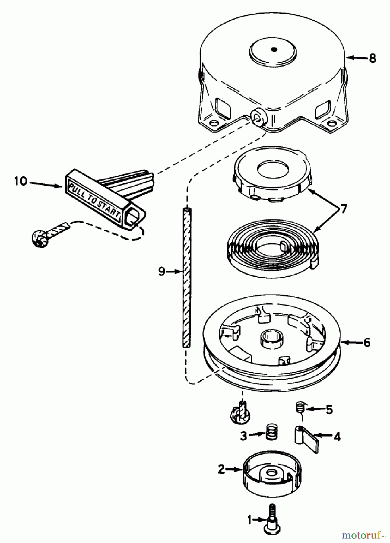Toro Neu Snow Blowers/Snow Throwers Seite 1 38120 (S-200) - Toro S-200 Snowthrower, 1980 (0015001-0099999) SHROUD & REWIND STARTER NO. 590537