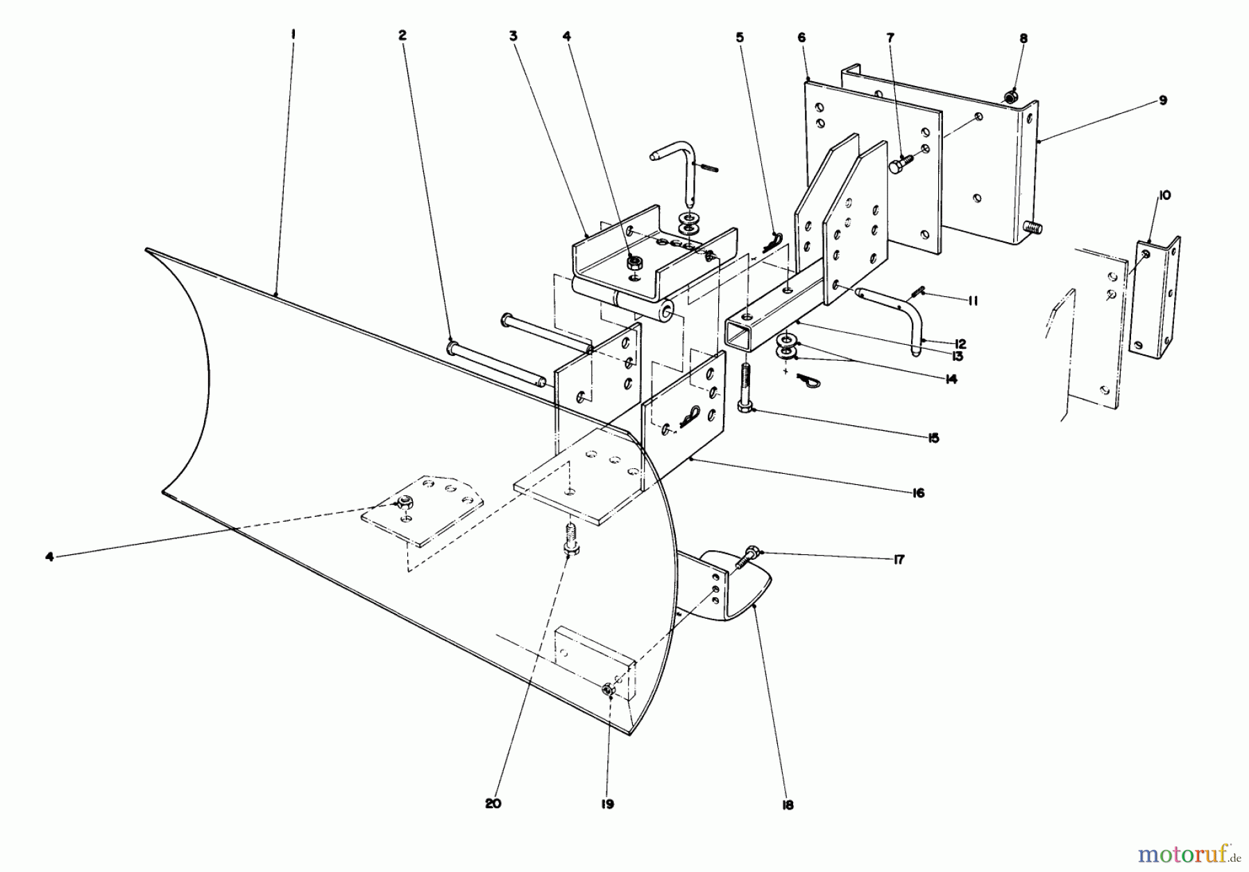 Toro Neu Snow Blowers/Snow Throwers Seite 1 38150 (826) - Toro 826 Snowthrower, 1984 (4000001-4999999) GRADER BLADE ASSEMBLY MODEL NO. 59099 (OPTIONAL)