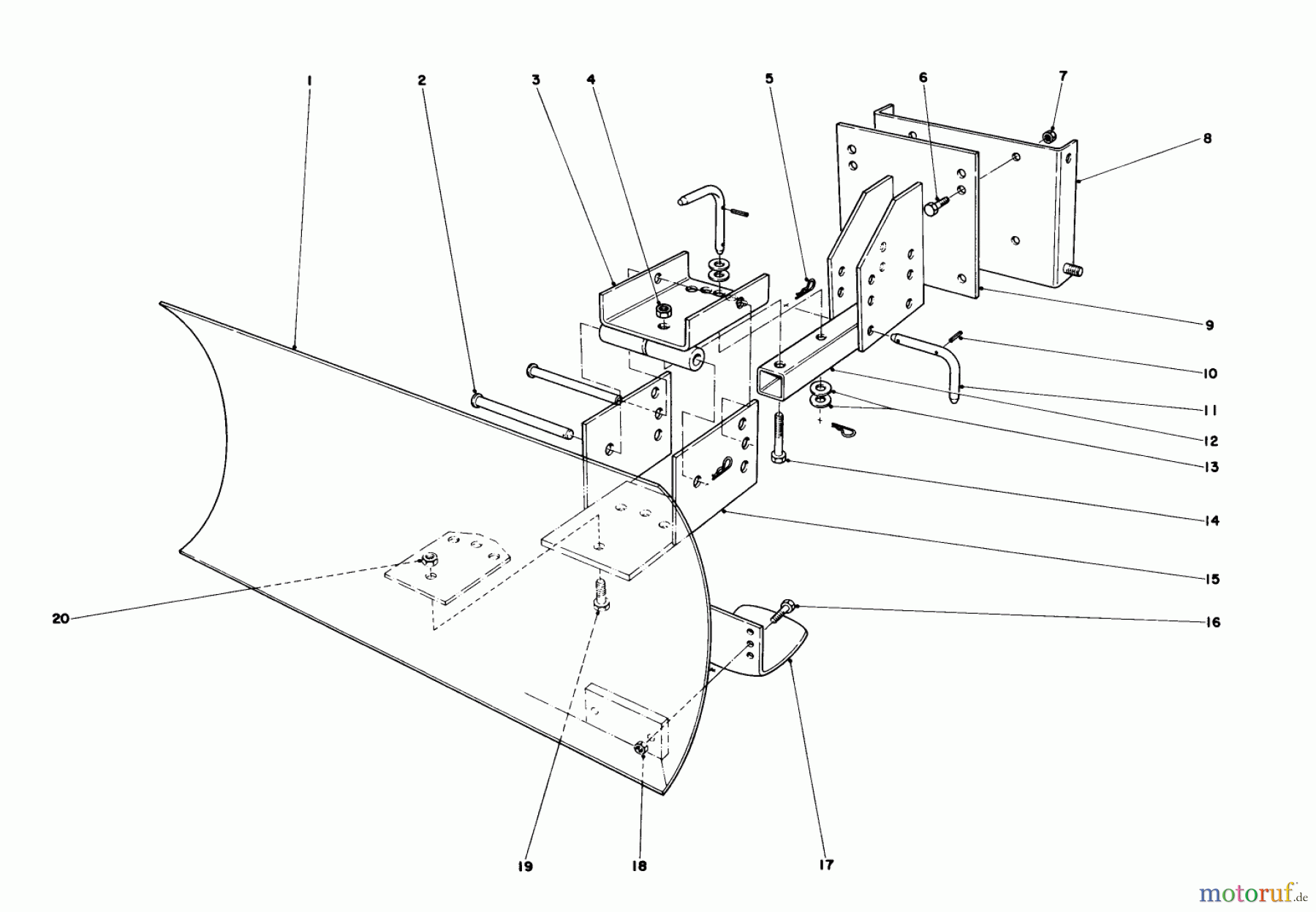 Toro Neu Snow Blowers/Snow Throwers Seite 1 38160 (1132) - Toro 1132 Snowthrower, 1979 (9000001-9999999) GRADER BLADE ASSEMBLY (MODEL NO. 59051)
