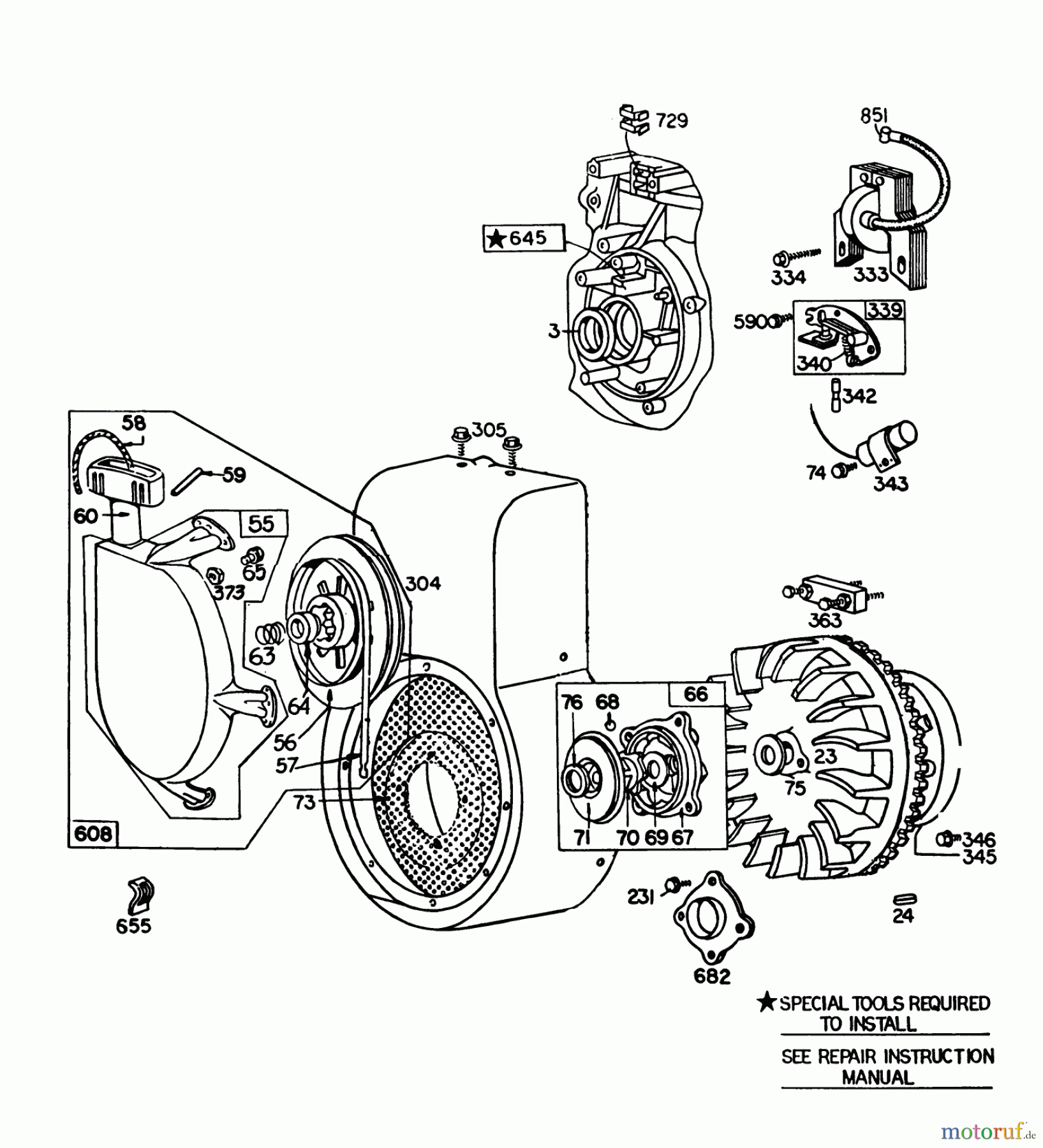 Toro Neu Snow Blowers/Snow Throwers Seite 1 38160 (1132) - Toro 1132 Snowthrower, 1982 (2000001-2999999) ENGINE BRIGGS & STRATTON MODEL NO. 252416-0190-01 #2
