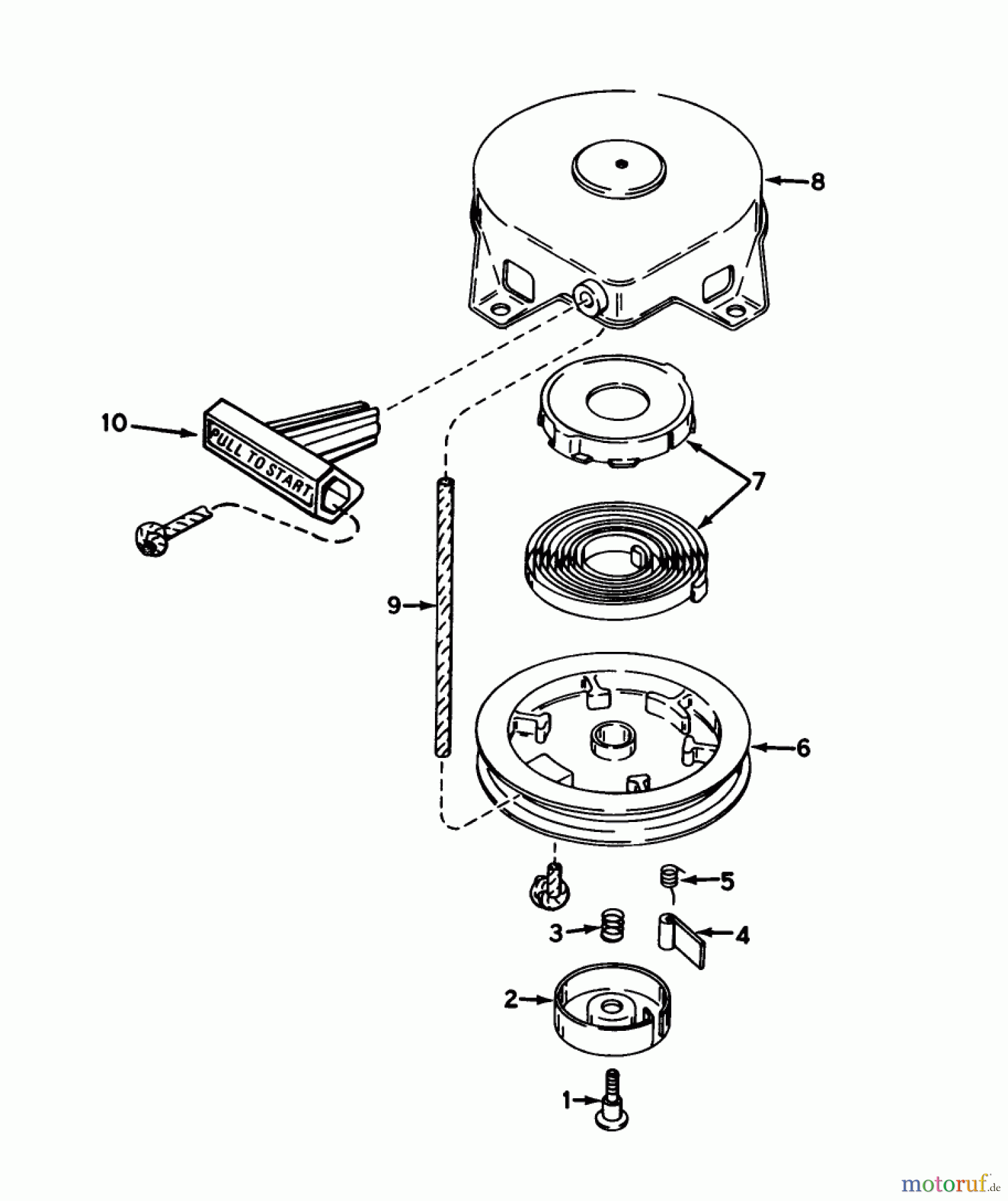 Toro Neu Snow Blowers/Snow Throwers Seite 1 38162 (S-620) - Toro S-620 Snowthrower, 1985 (5000001-5999999) REWIND STARTER NO. 590537