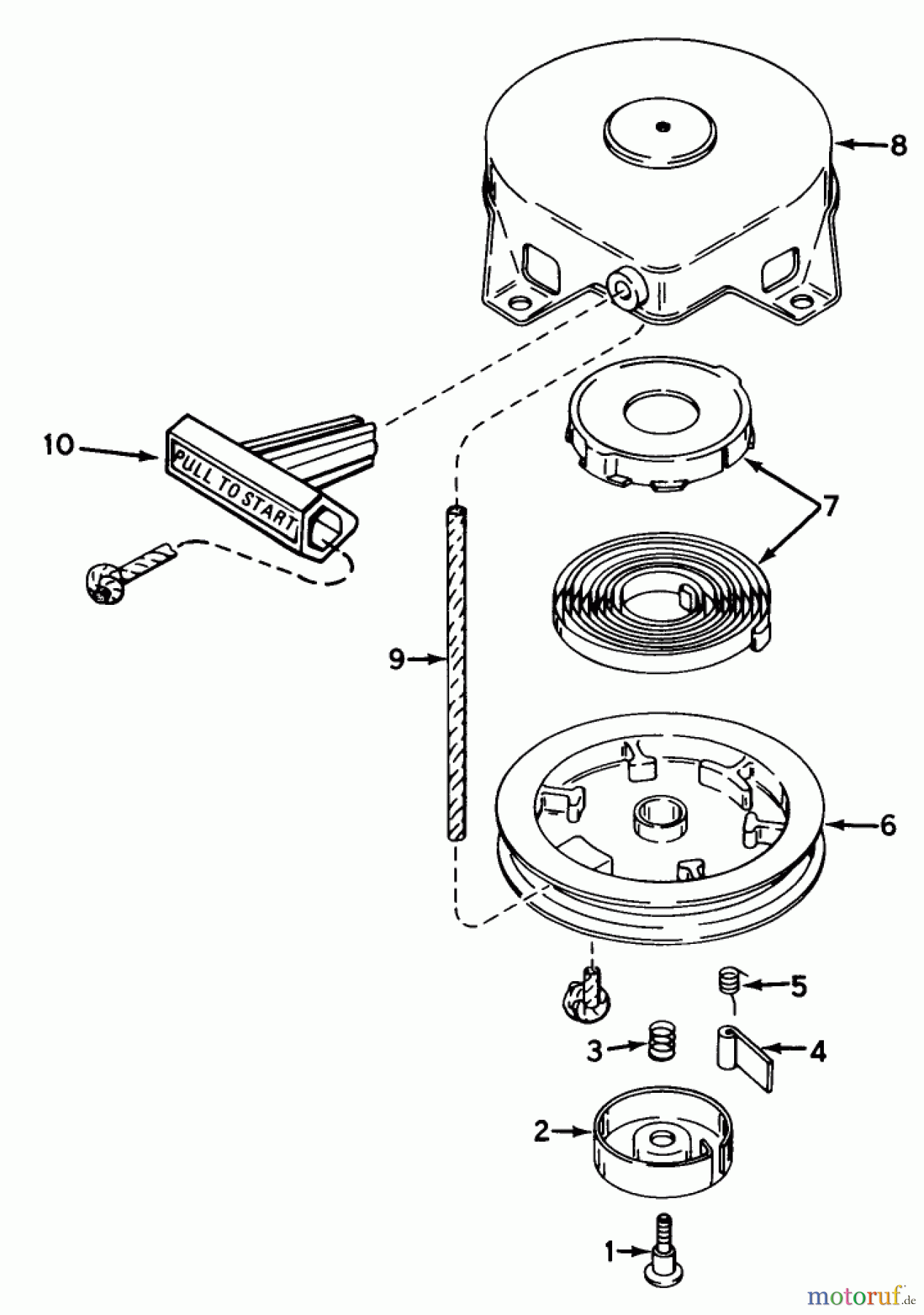 Toro Neu Snow Blowers/Snow Throwers Seite 1 38165 (S-620) - Toro S-620 Snowthrower, 1989 (9000001-9999999) REWIND STARTER NO. 590537