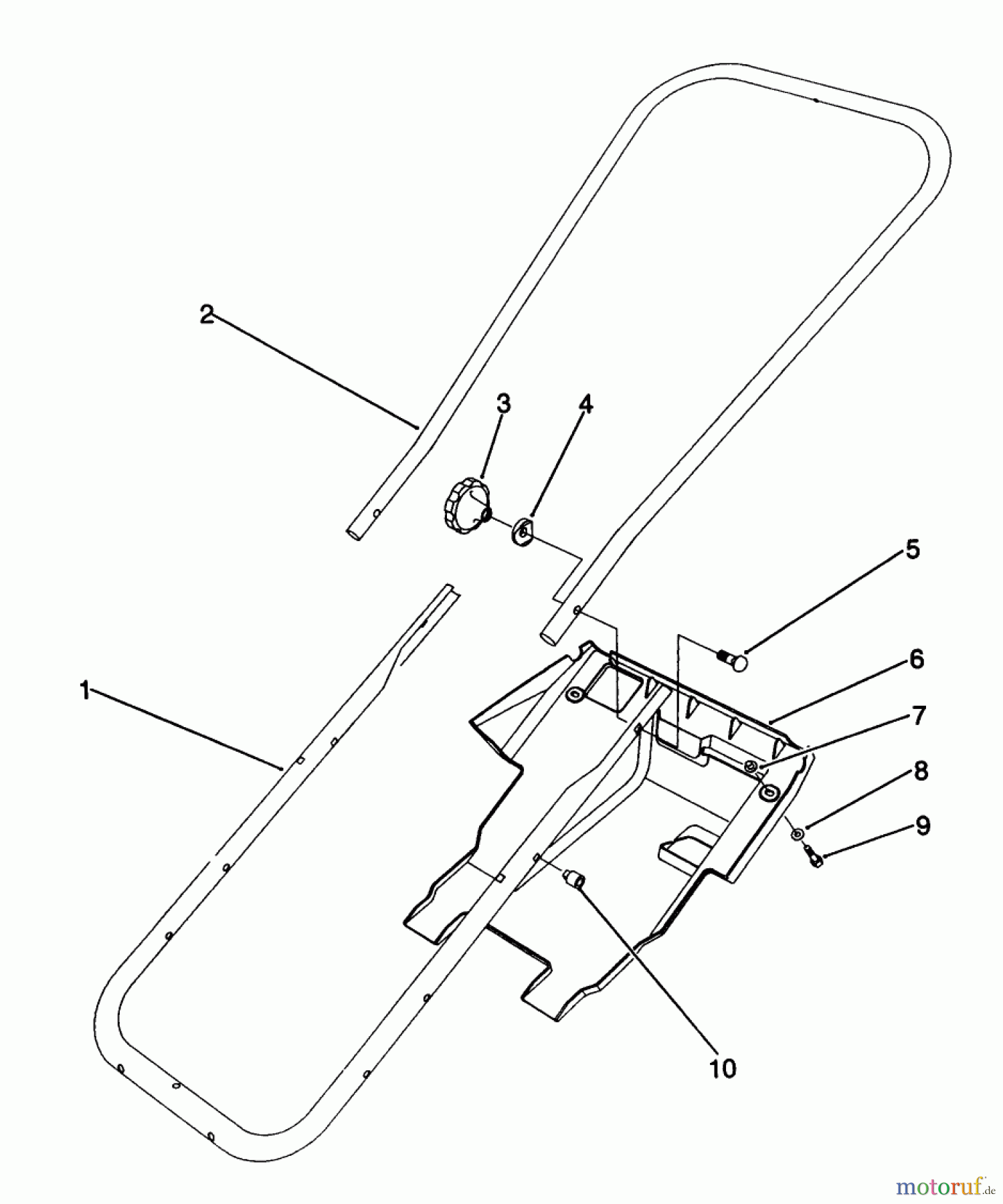 Toro Neu Snow Blowers/Snow Throwers Seite 1 38175 - Toro CCR Powerlite Snowthrower, 1992 (2000001-2999999) HANDLE ASSEMBLY
