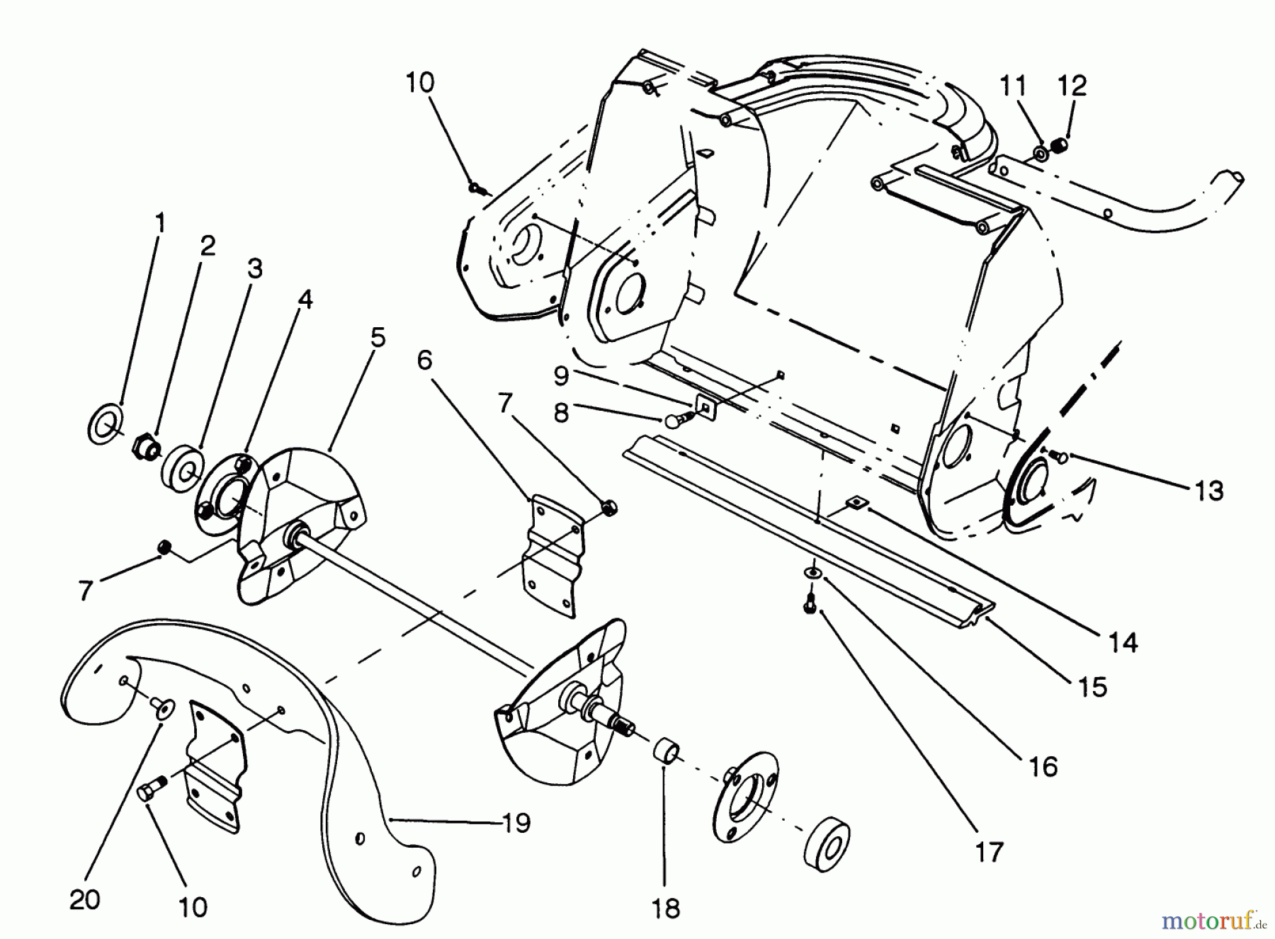 Toro Neu Snow Blowers/Snow Throwers Seite 1 38175 - Toro CCR Powerlite Snowthrower, 1993 (3900001-3999999) AUGER ASSEMBLY