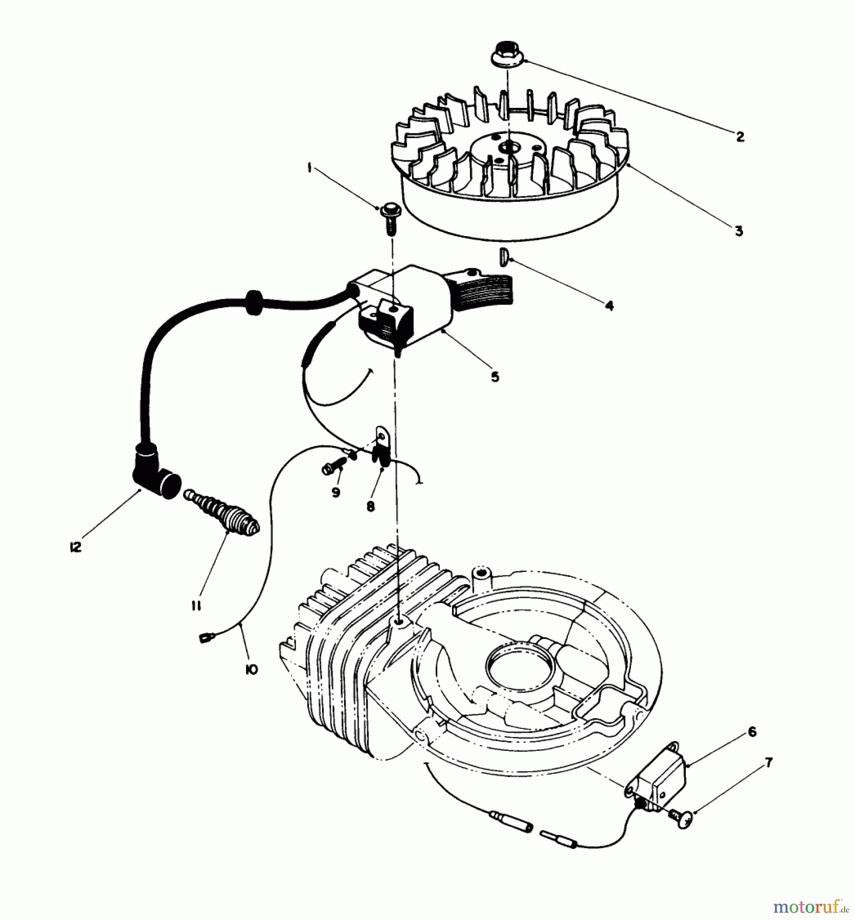 Toro Neu Snow Blowers/Snow Throwers Seite 1 38181 - Toro CCR 2000 Snowthrower, 1994 (4900001-4999999) FLYWHEEL & MAGNETO ASSEMBLY MODEL NO. 47PP3-4