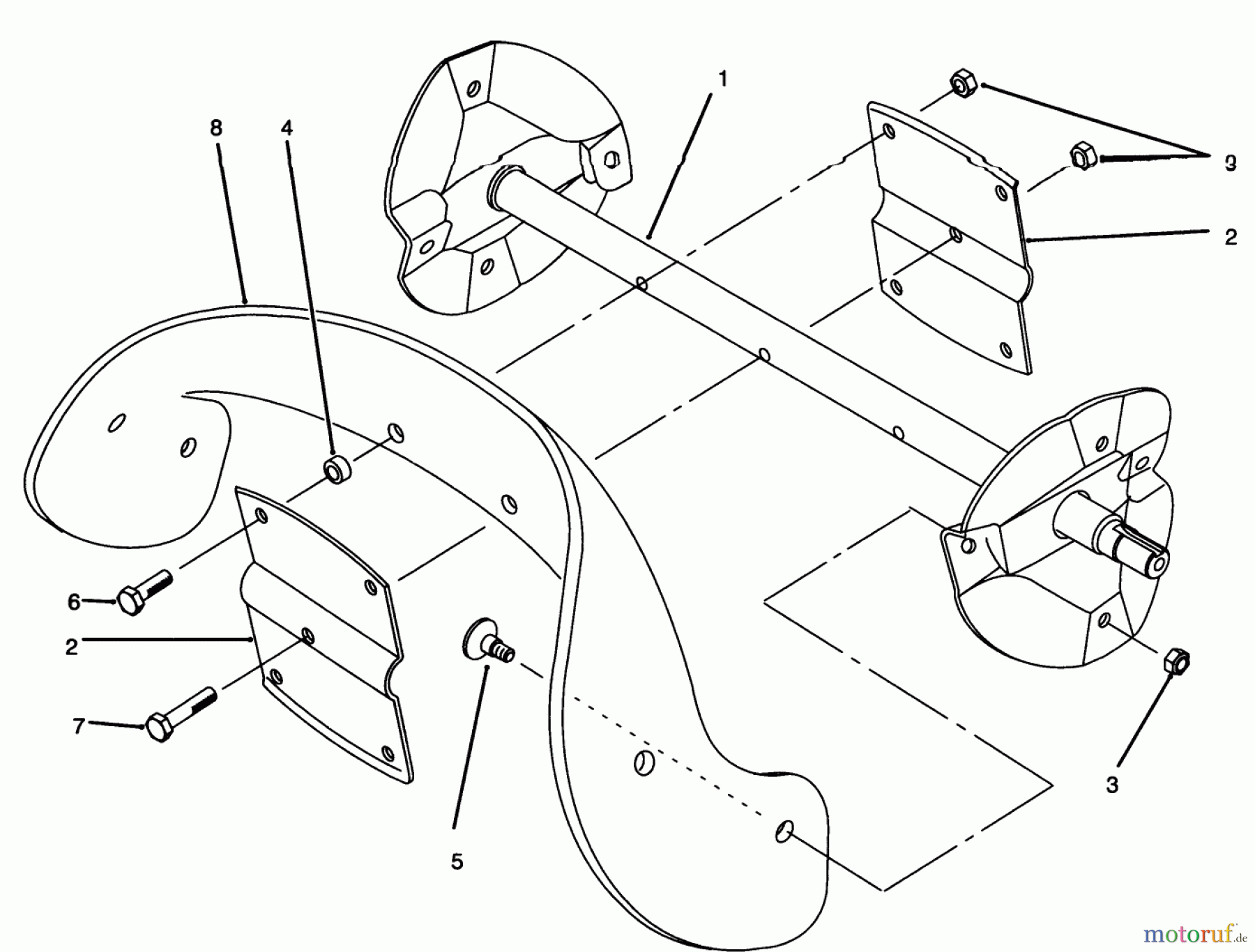 Toro Neu Snow Blowers/Snow Throwers Seite 1 38181 - Toro CCR 2000 Snowthrower, 1996 (6900001-6999999) ROTOR ASSEMBLY
